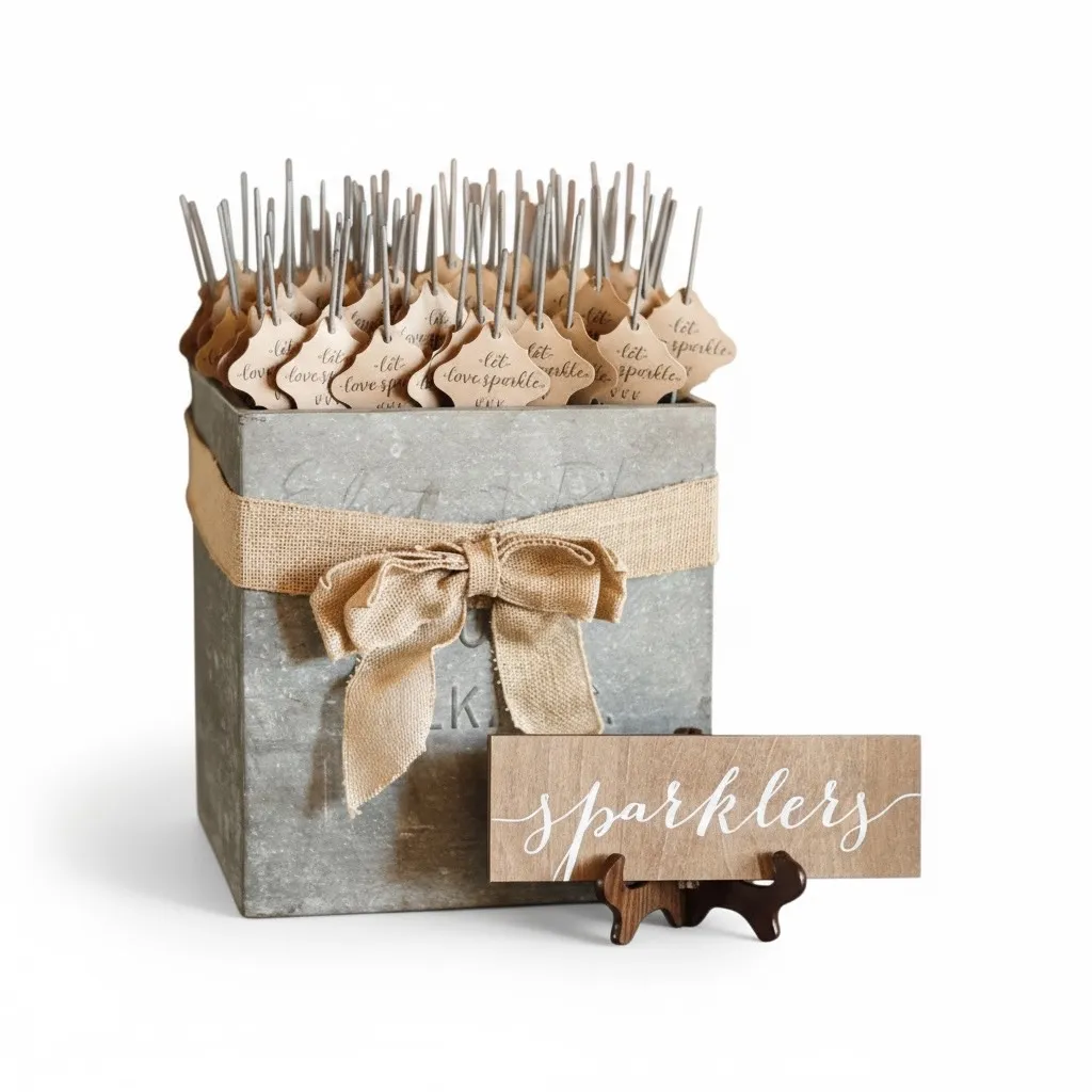 Galvanized Bucket with Burlap Bow 