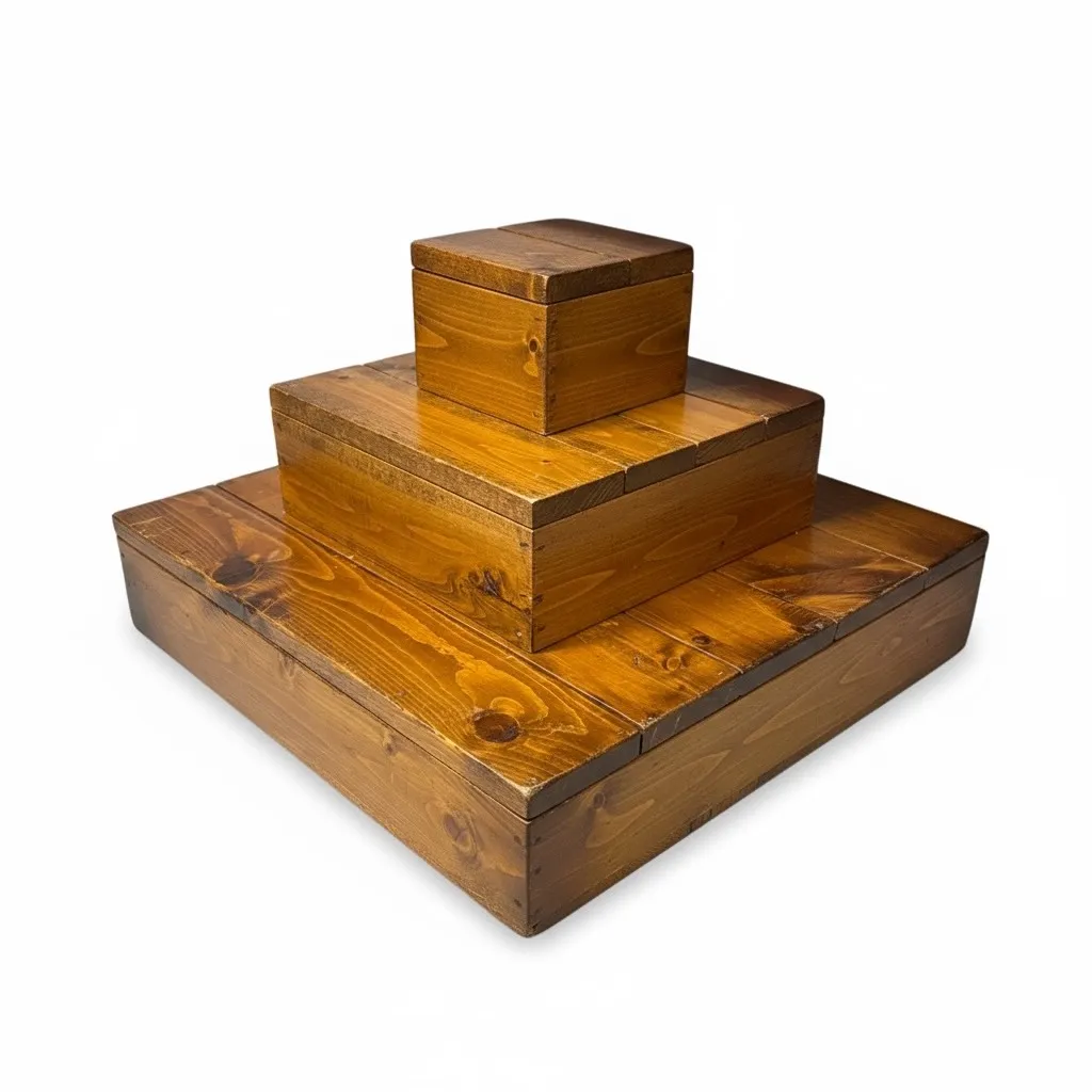 Dessert Stand Light Stained Wood