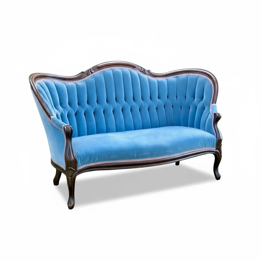 Blue Antique Sofa