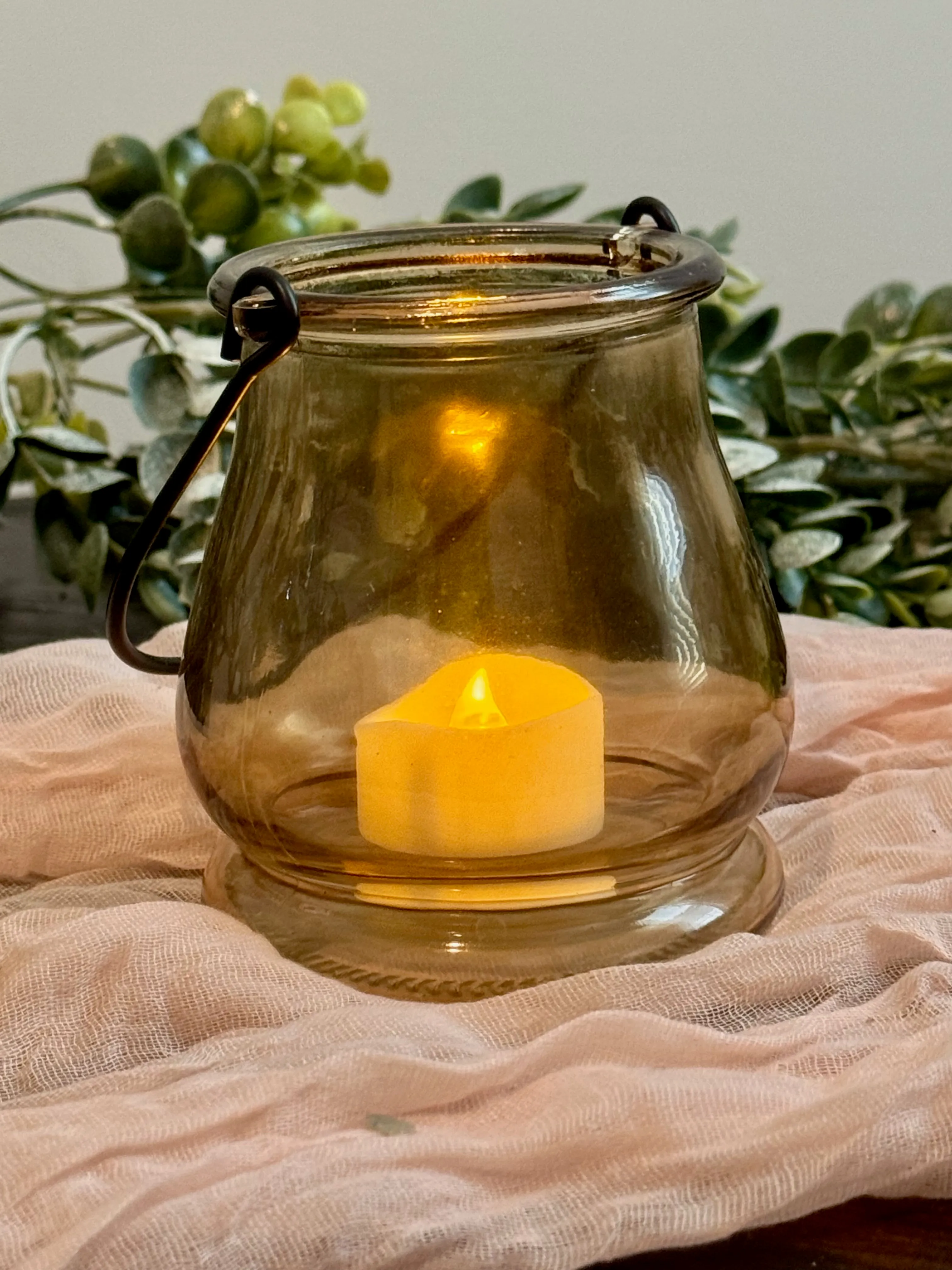 Amber Jars with Hangers