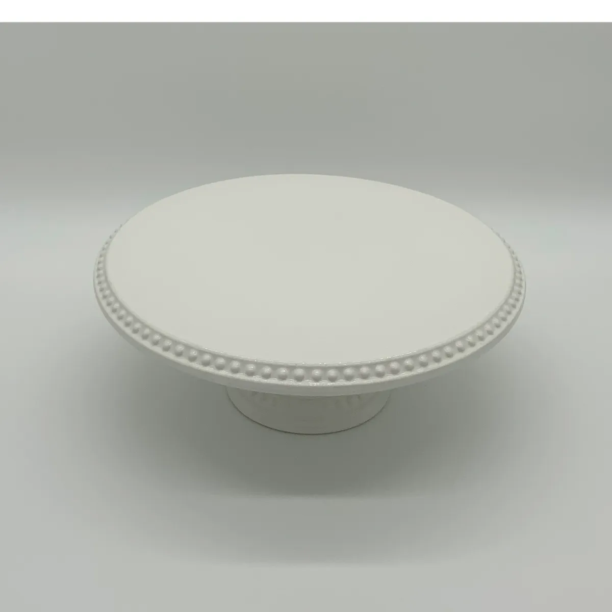 White Ceramic 1 Tier Cake Stand