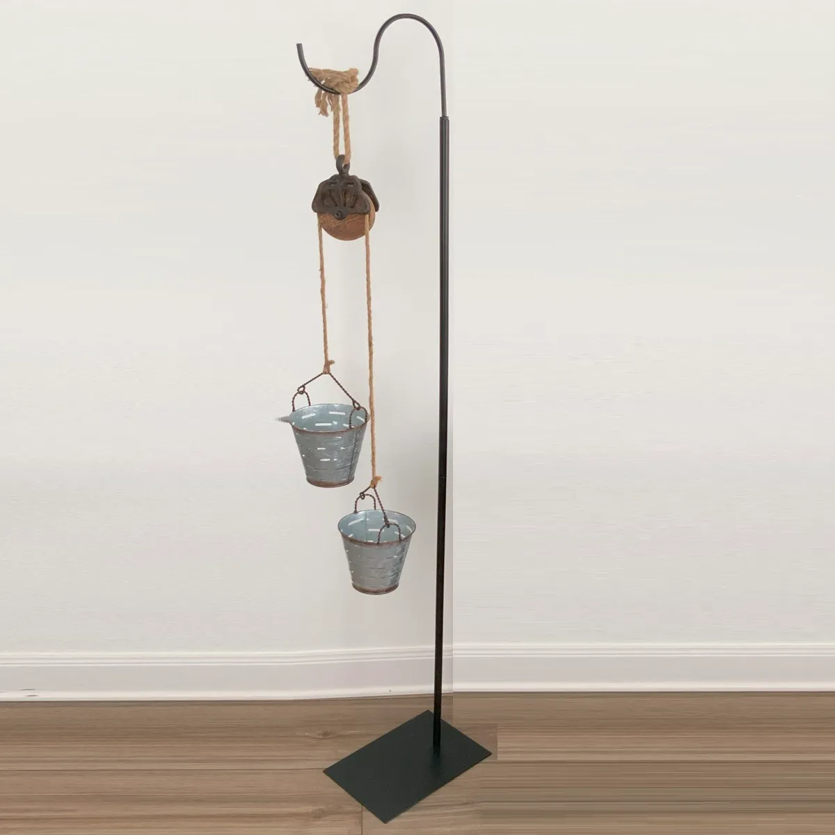 Rustic Well Buckets and Pulley