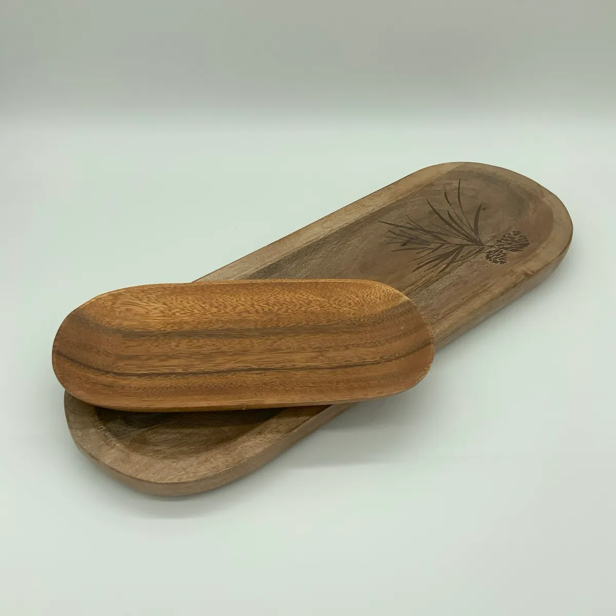 Wooden Serving Tray Set
