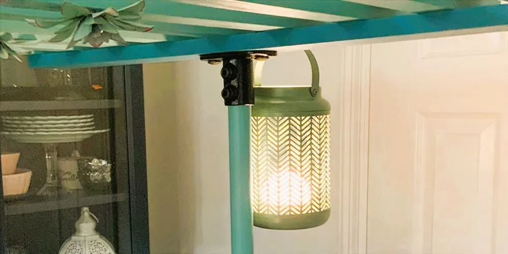 Blue Cart Metal Lantern Finish