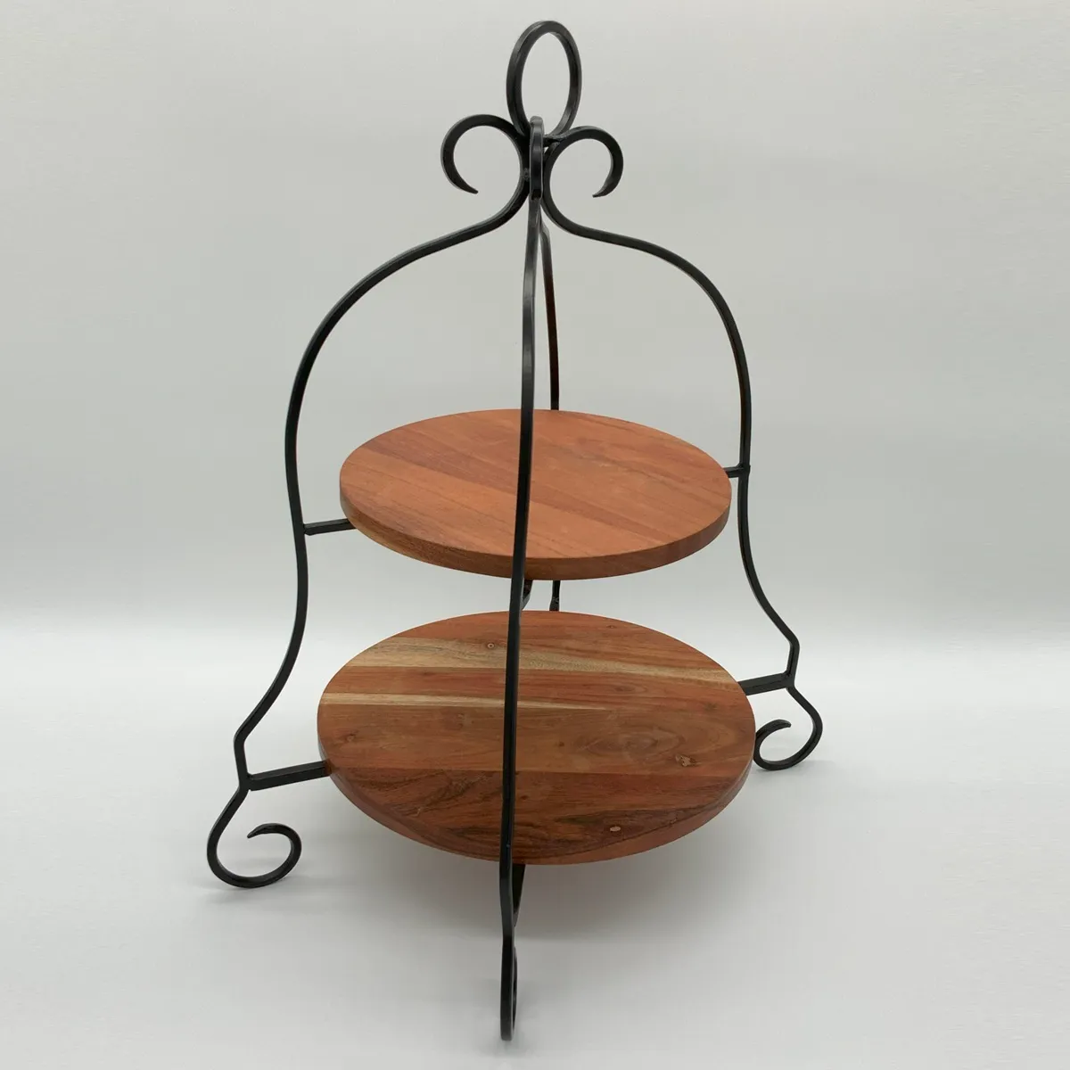 Wood 2 Tier Cake Stand