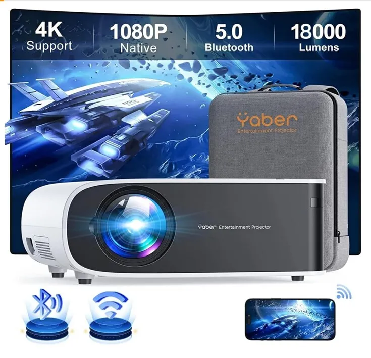 Yaber Entertainment Projector w/ Screen