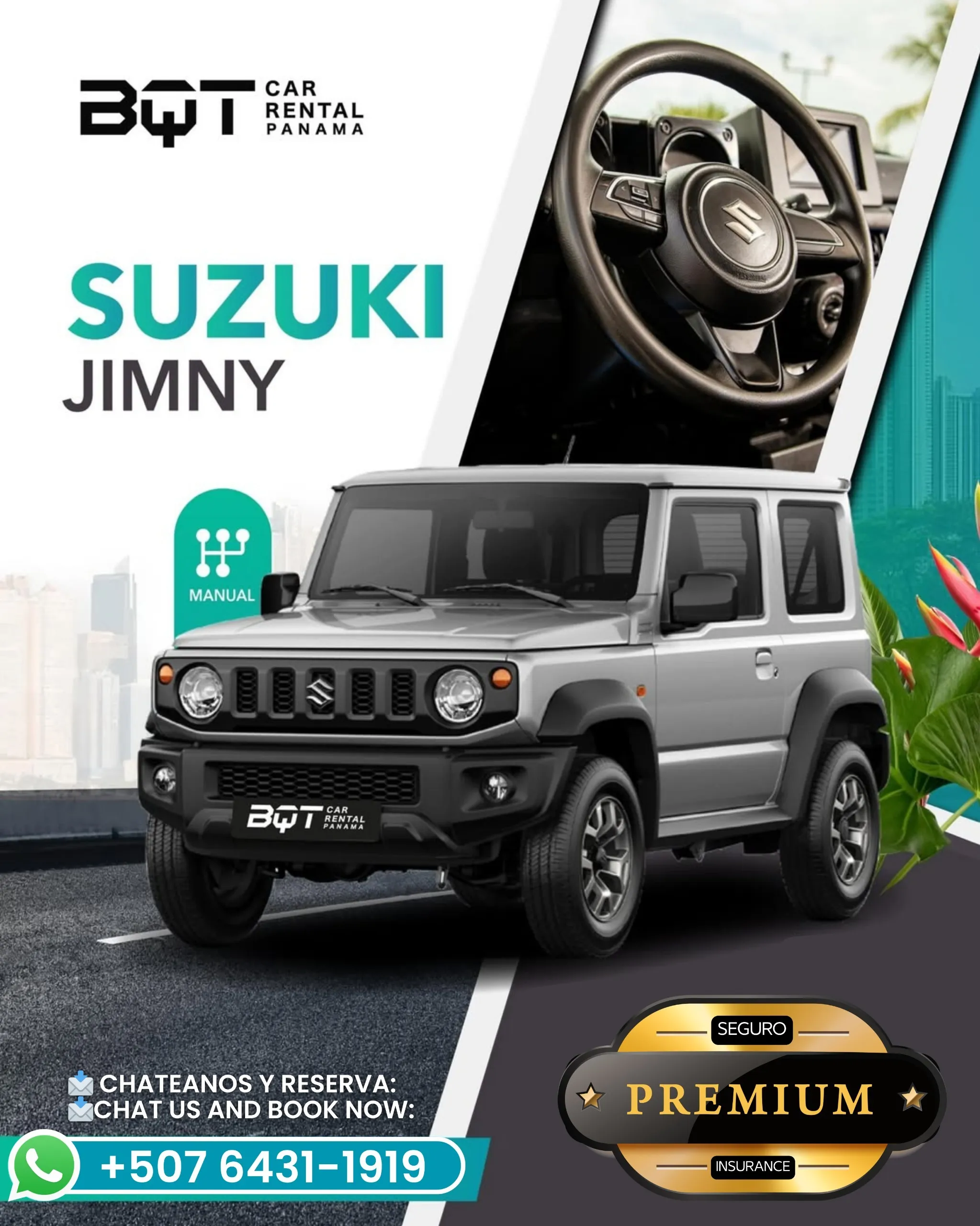 Suzuki Jimny 2022 MANUAL / De Cambios (Manual). $81.95 Day!!!  Premiun (Full) Insurance 25.95 + tax. Included.