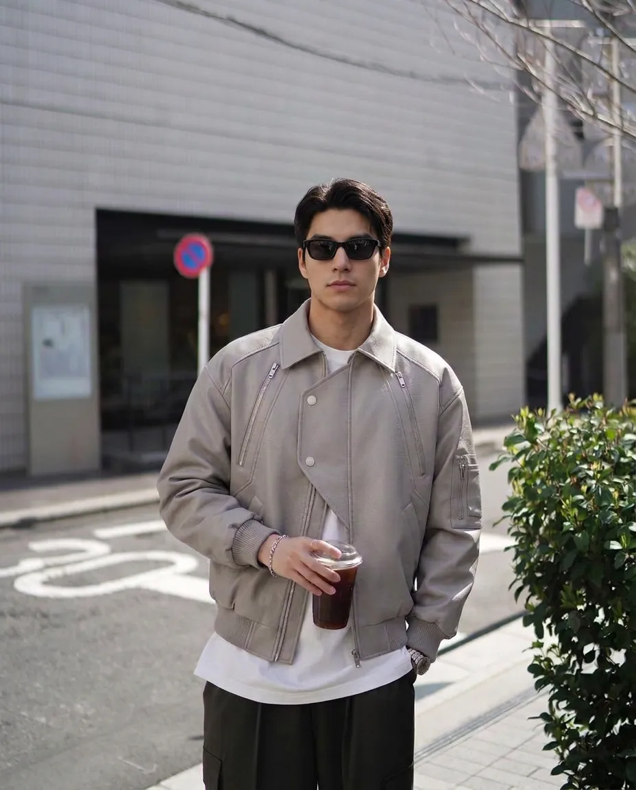 เช่าเสื้อแจ็คเก็ต ชาย รุ่น RENO สี เทา