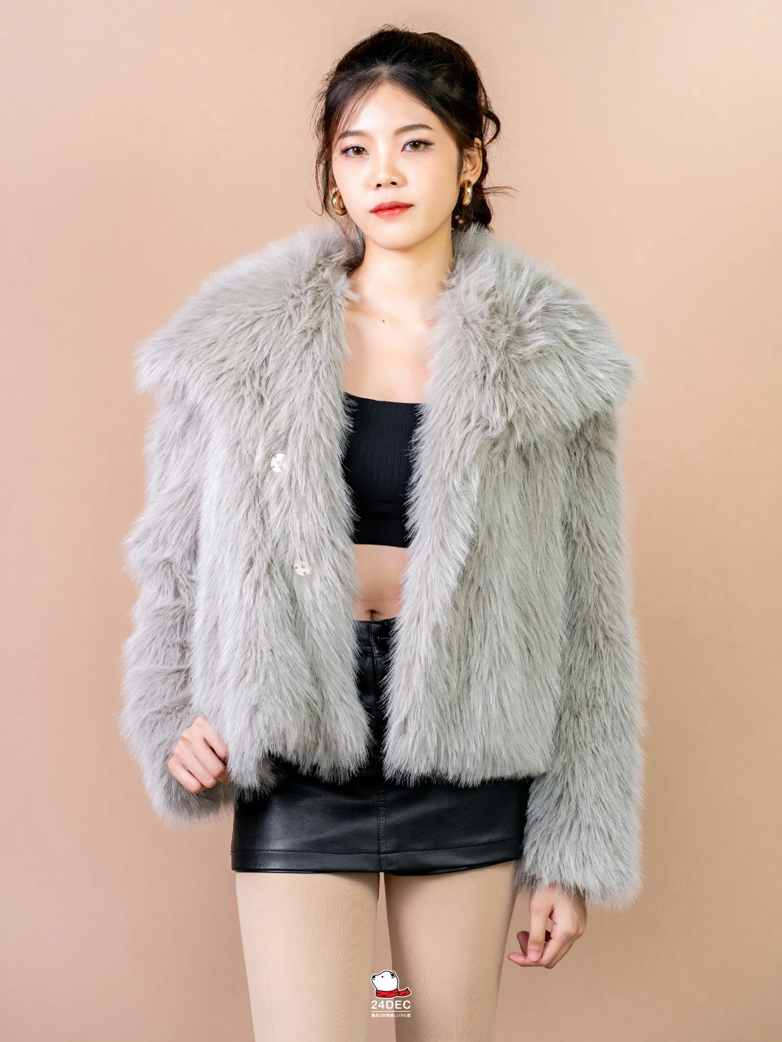 เช่าเสื้อขนเฟอร์ หญิง รุ่น YURI สี เทา