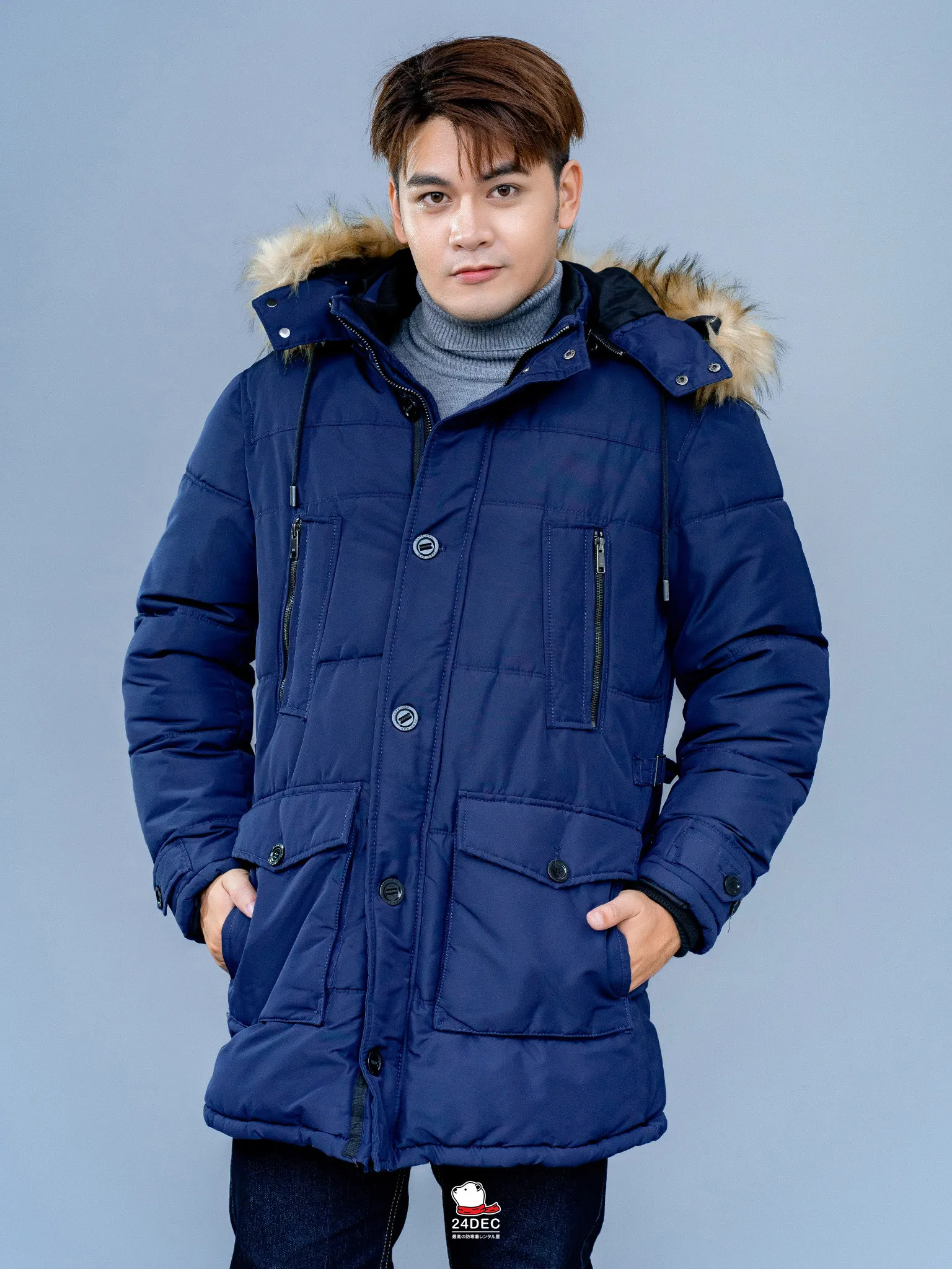 (*หยุดเช่า*) เช่าเสื้อกันหนาว ชาย รุ่น STORM สี น้ำเงิน
