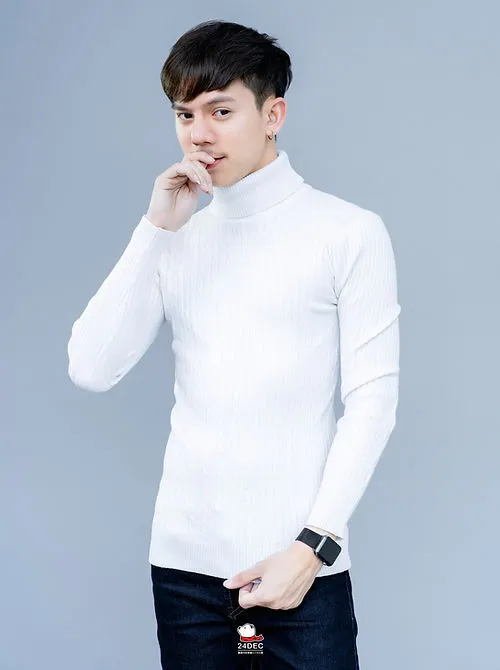 เช่าเสื้อคอเต่า ชาย รุ่น SOLO สี ขาว