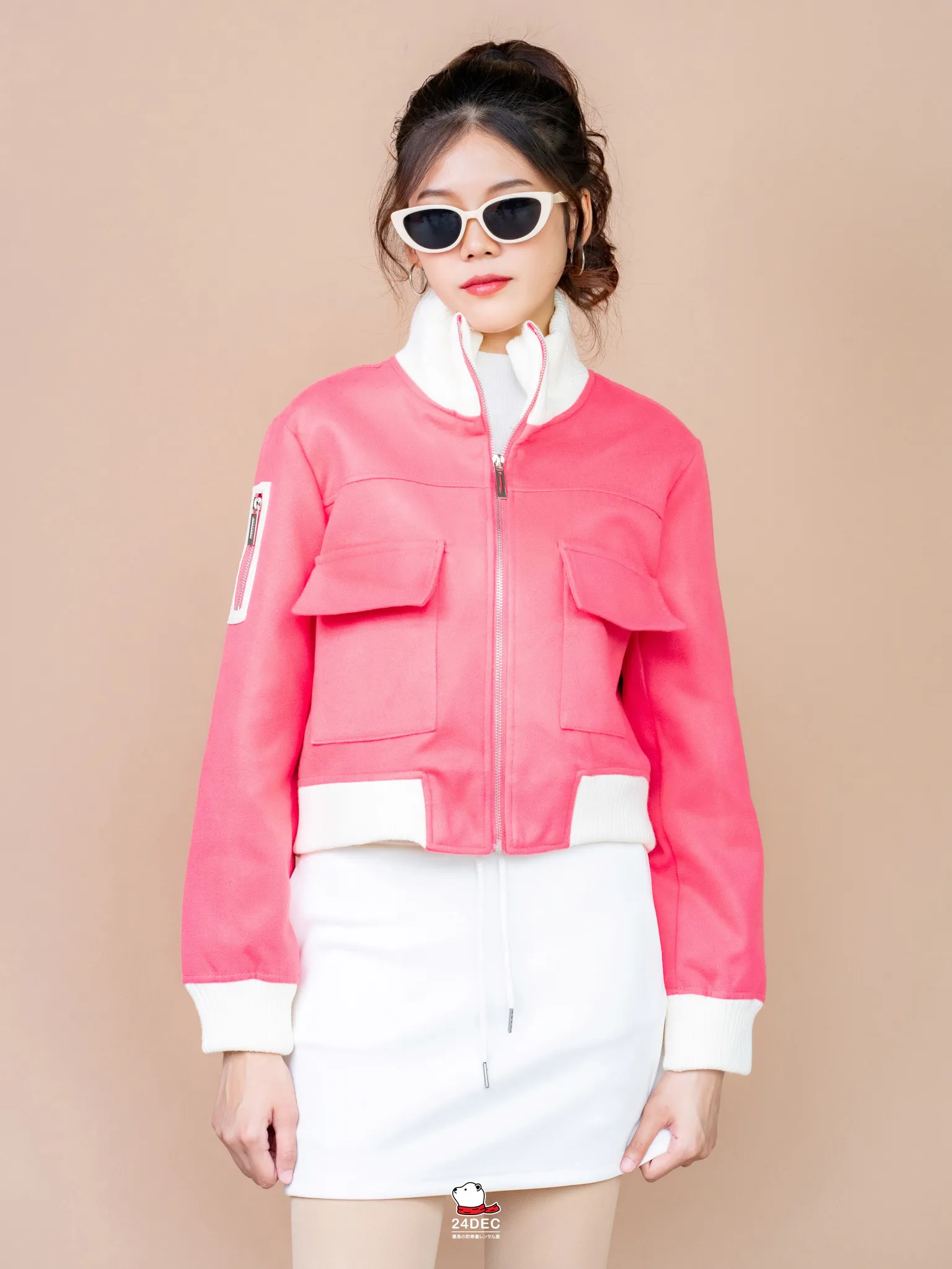 เช่าเสื้อแจ็คเก็ต หญิง รุ่น YOLANDA สี ชมพู