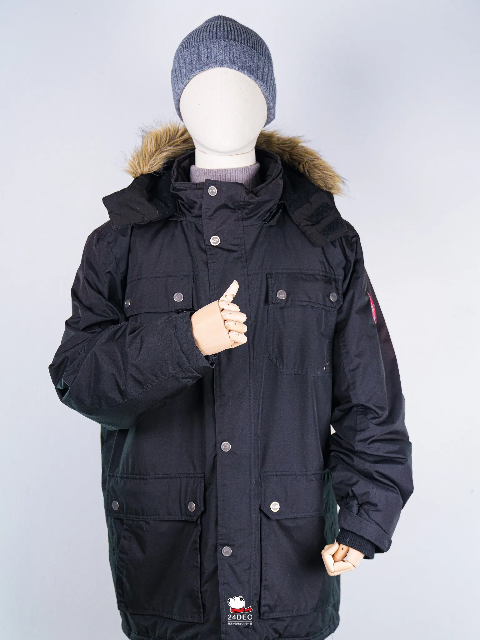 (***หยุดเช่า***) เช่าเสื้อกันหนาว ชาย รุ่น ALPINE สี ดำ