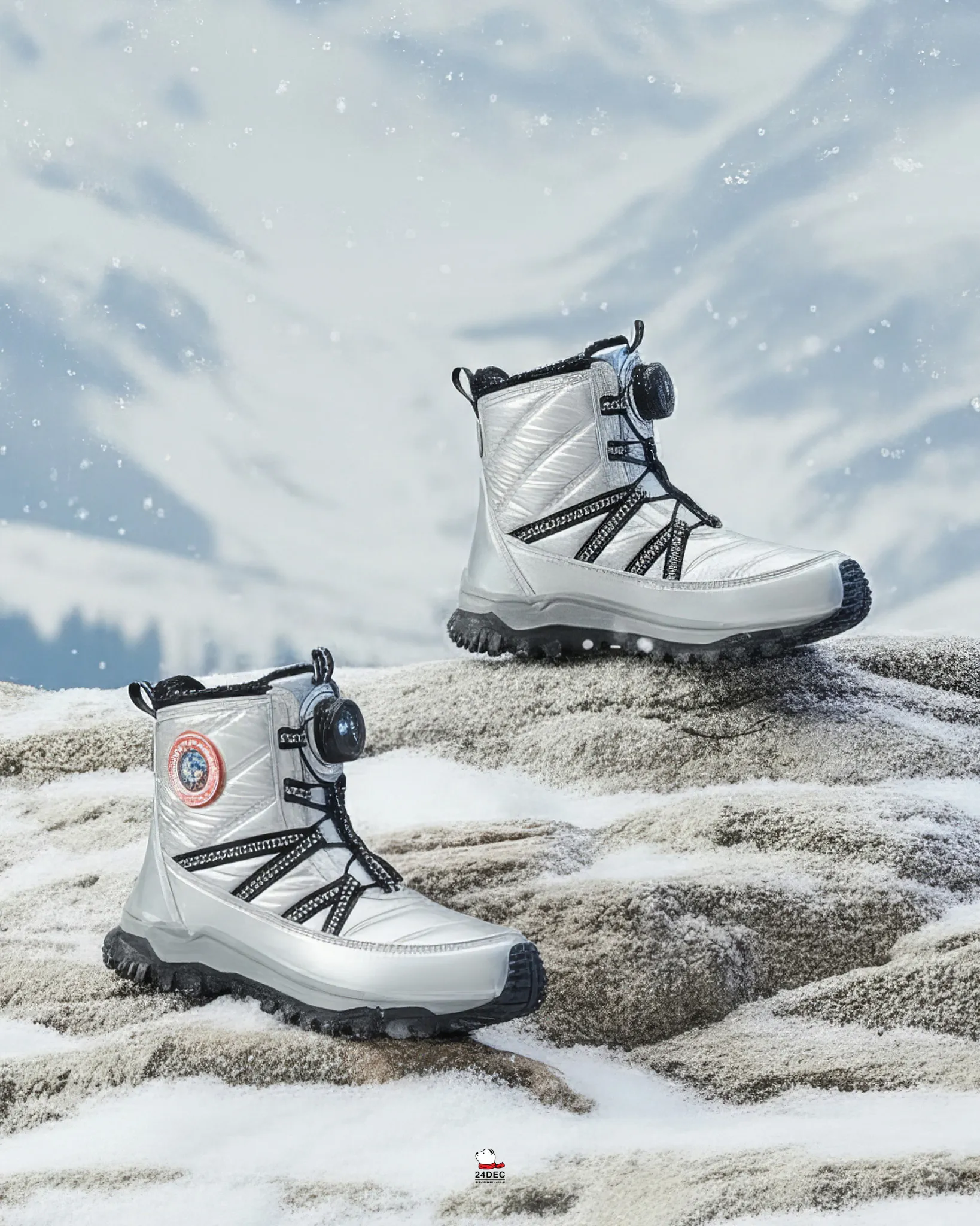 เช่ารองเท้าบูท เด็ก รุ่น SKIDOO สี เงิน