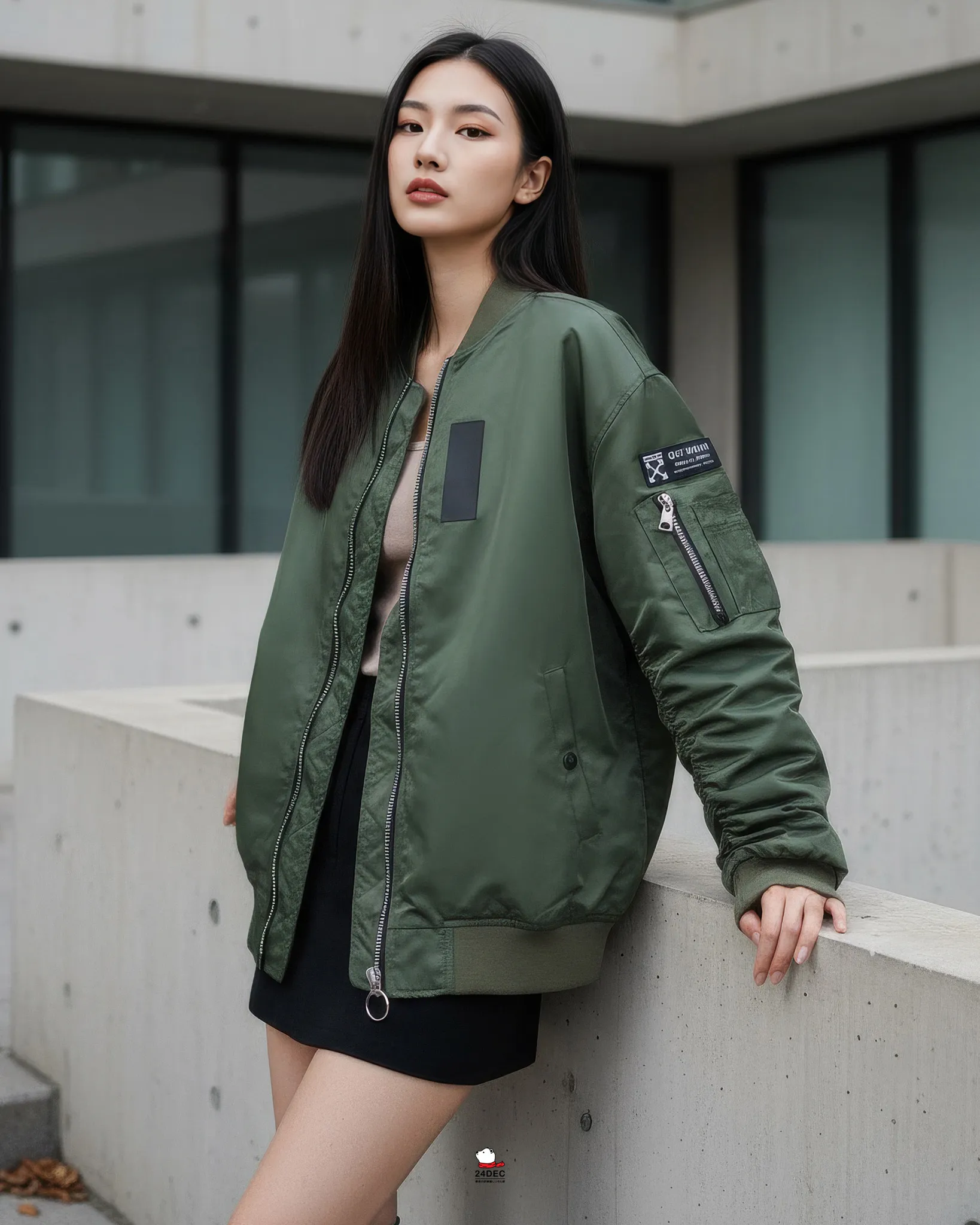 เช่าเสื้อแจ็คเก็ต หญิง รุ่น PINE สี เขียว
