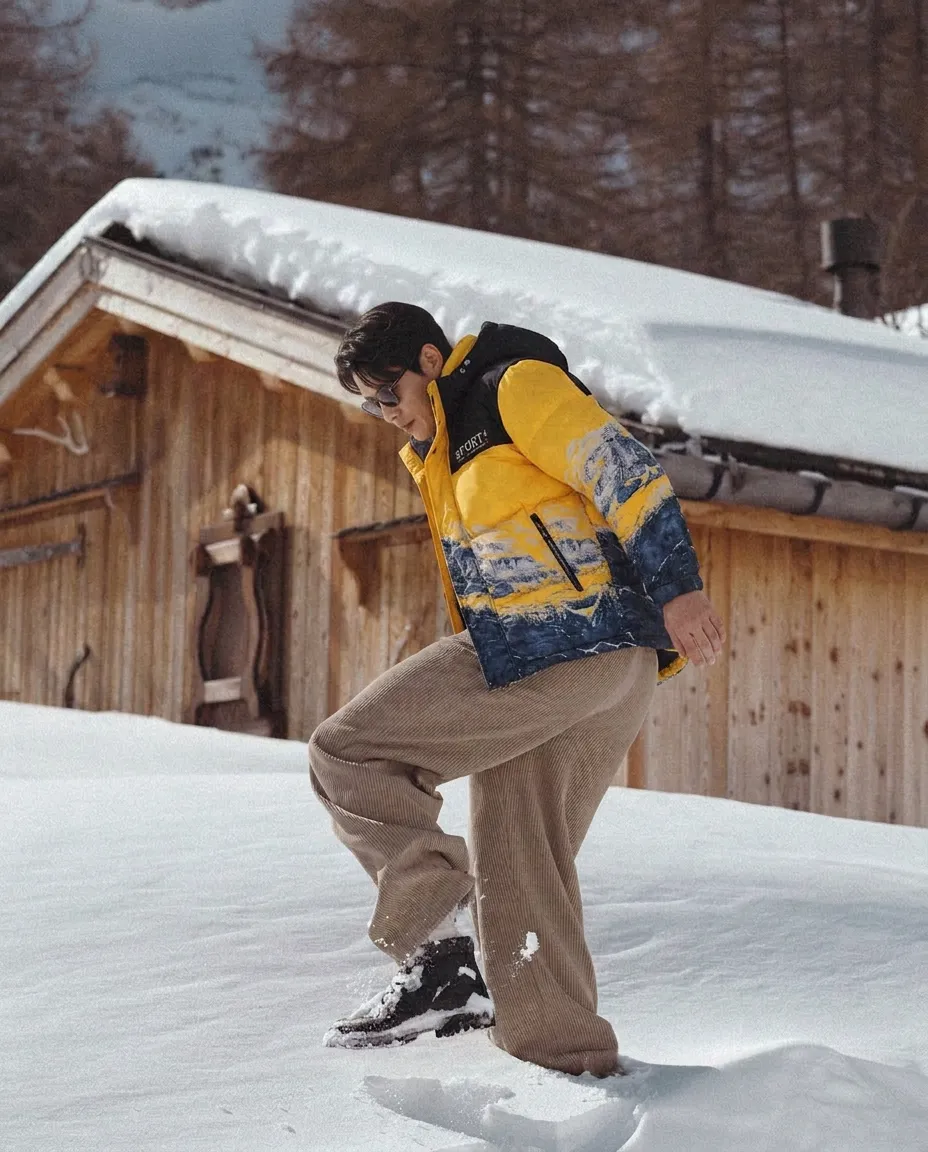 เช่าเสื้อกันหนาว ชาย รุ่น KOGEN สี เหลือง