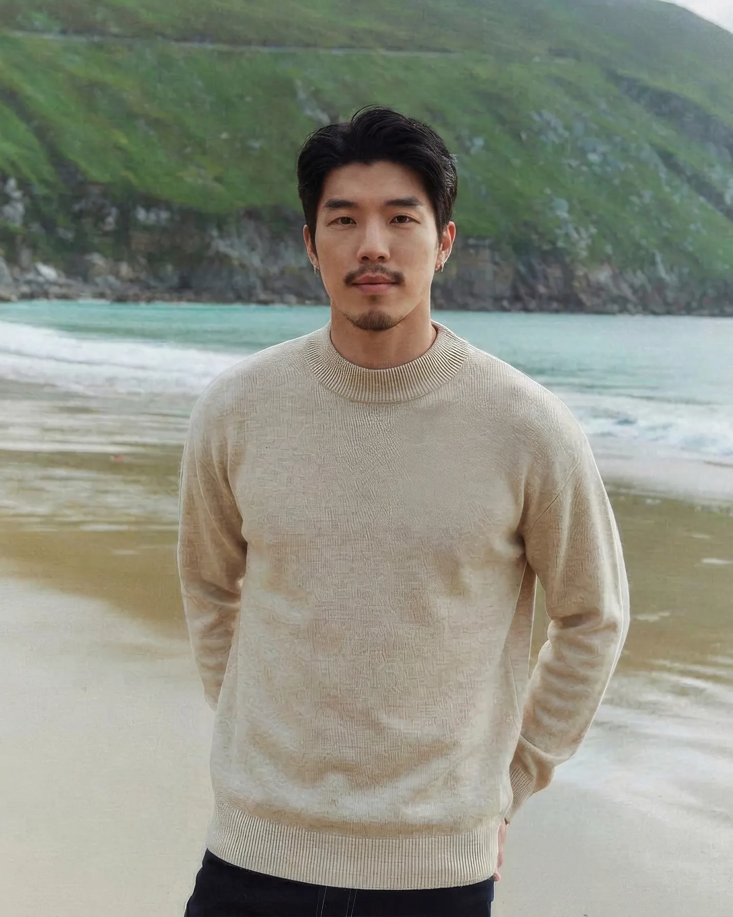 เช่าเสื้อคอเต่า ชาย รุ่น ETHAN สี ครีม