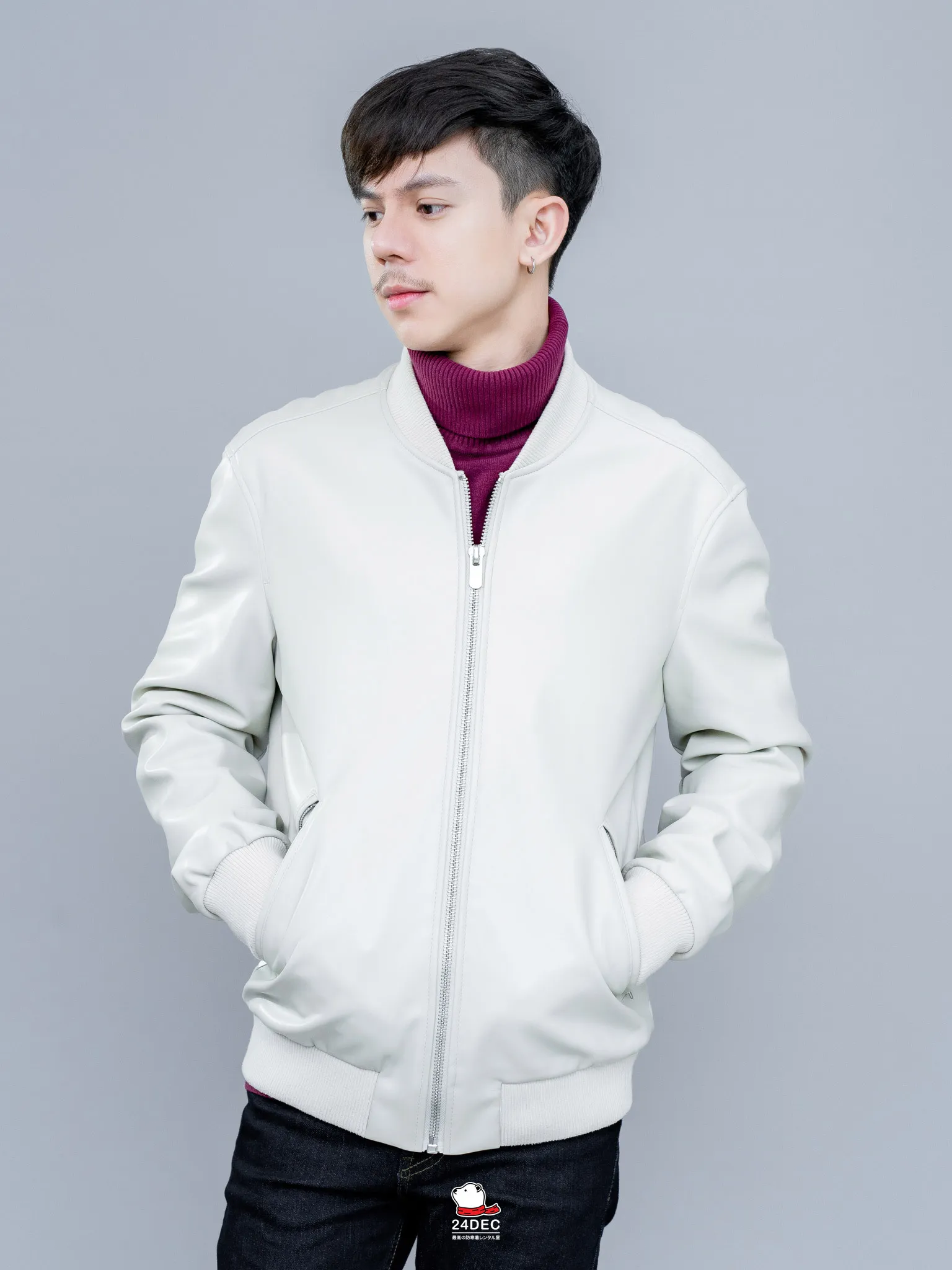 (**หยุดเช่า**) เช่าเสื้อแจ็คเก็ต ชาย รุ่น BLANCO สี ขาว