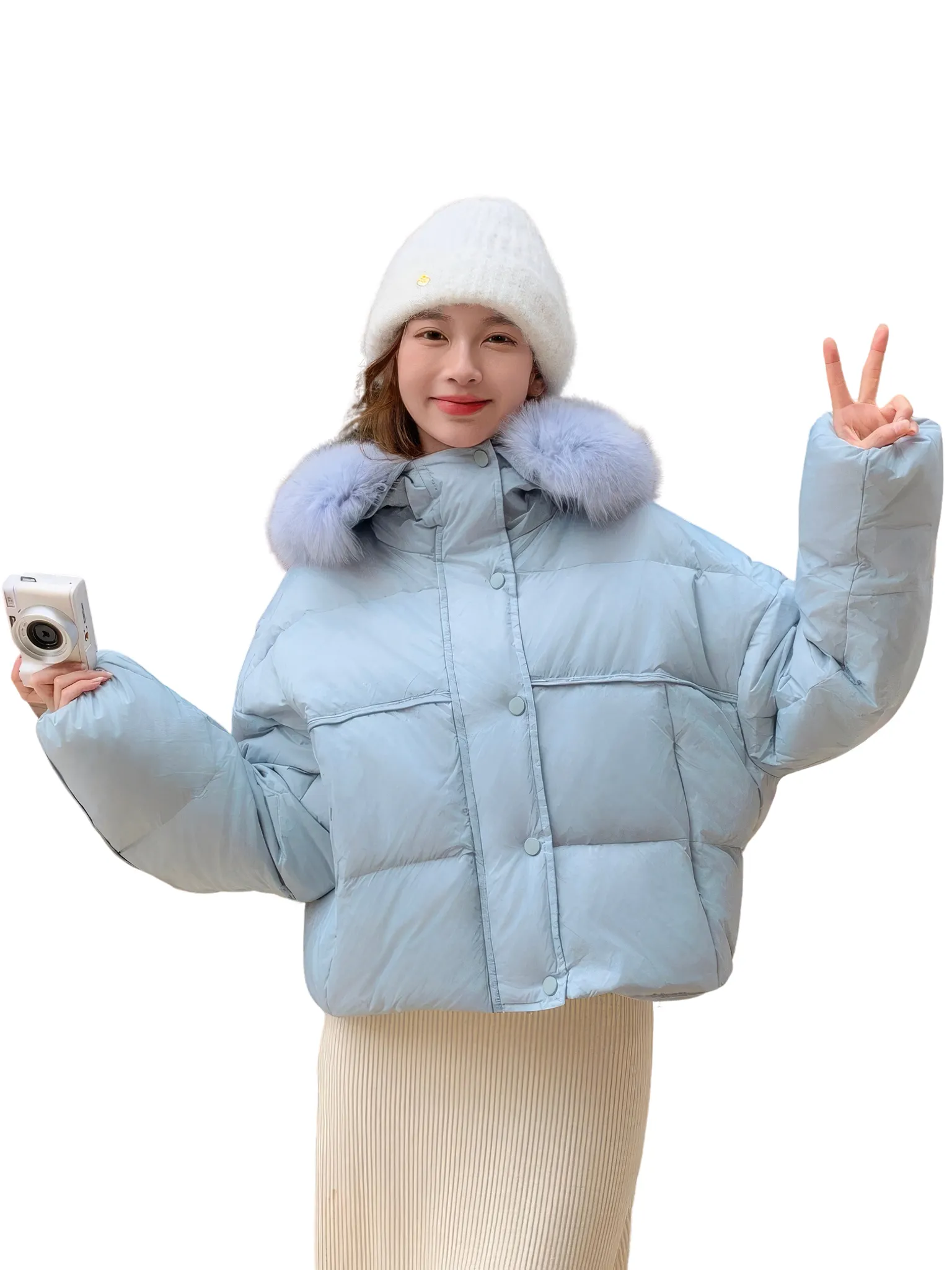 เช่าเสื้อกันหนาว หญิง รุ่น DALI สี ฟ้า