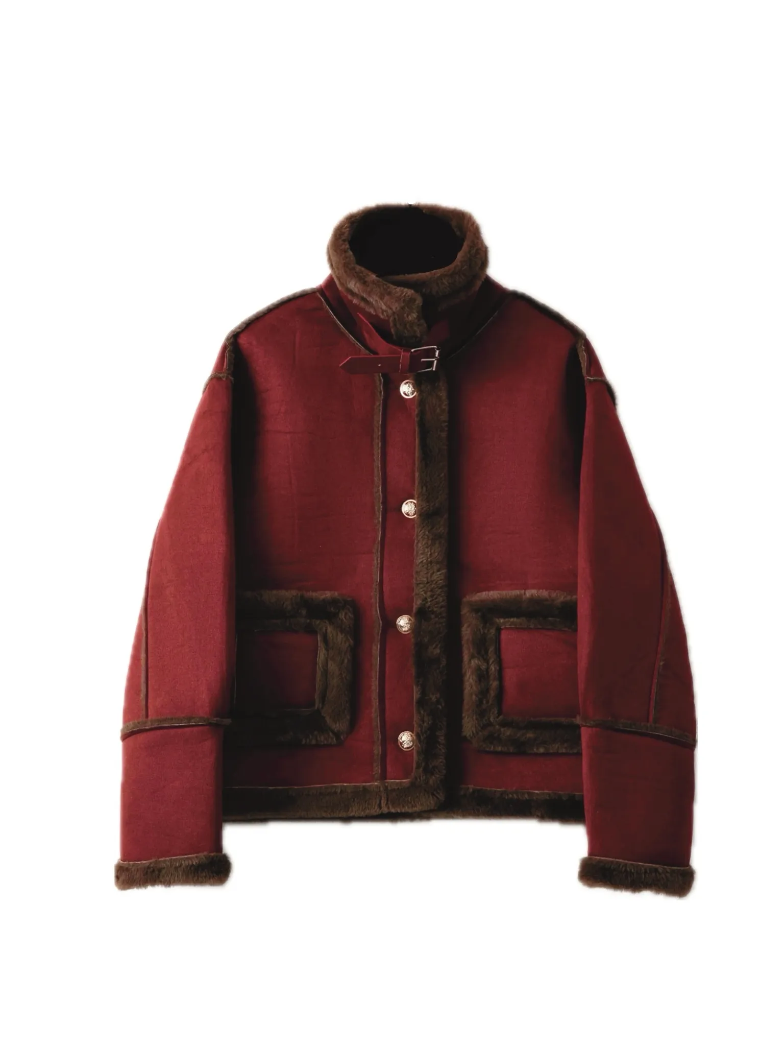 เช่าเสื้อแจ็คเก็ต หญิง รุ่น VELVET สี แดงเรดไวน์