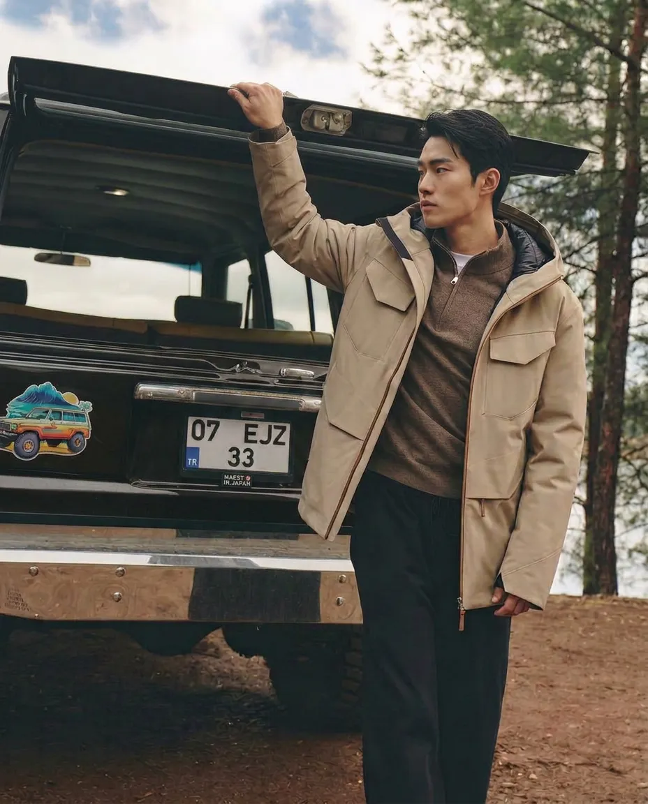 เช่าเสื้อกันหนาว ชาย รุ่น GOBI สี เขียว
