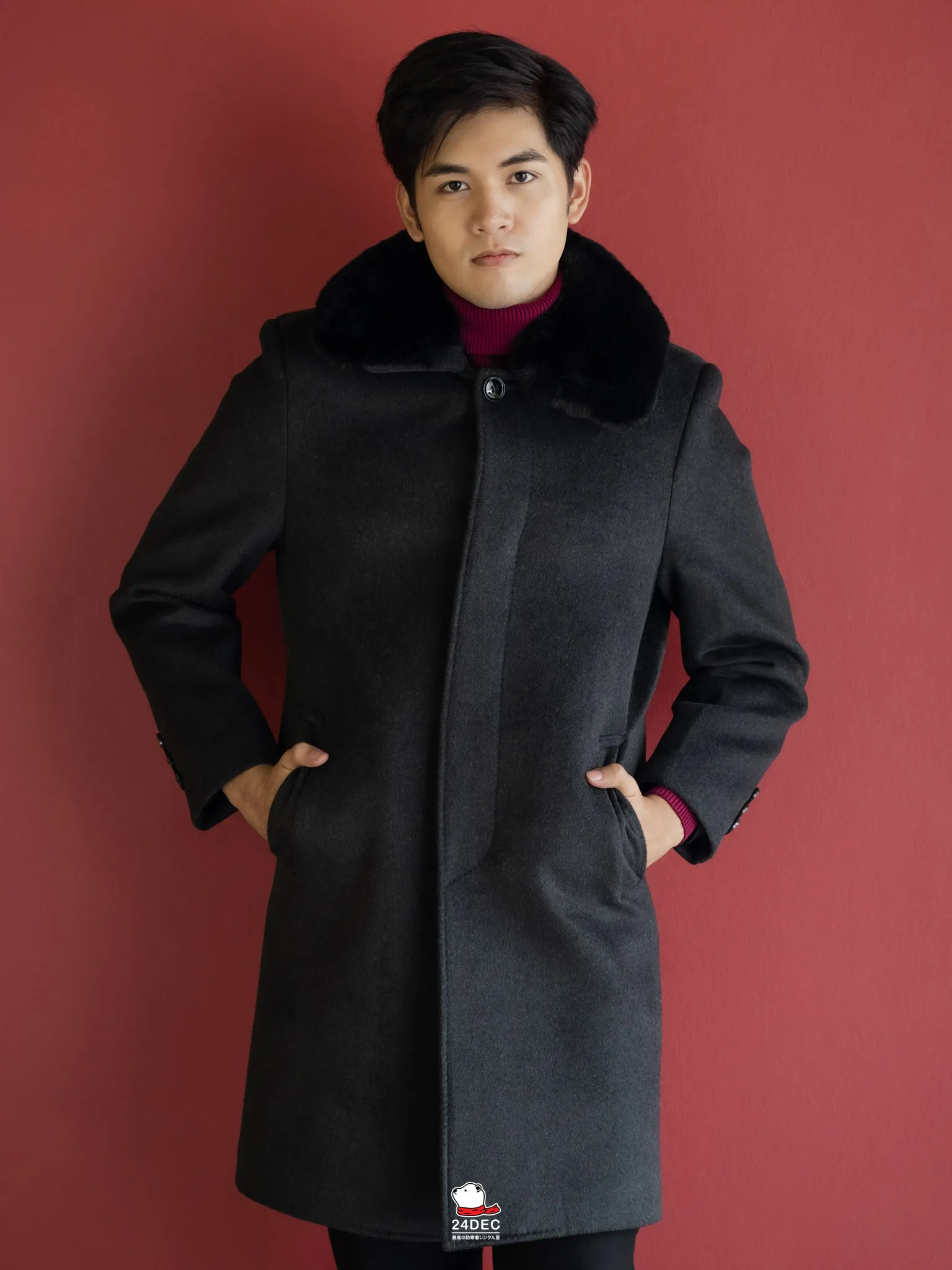 เช่าเสื้อโค้ท ชาย รุ่น VALLETTA สี ดำ