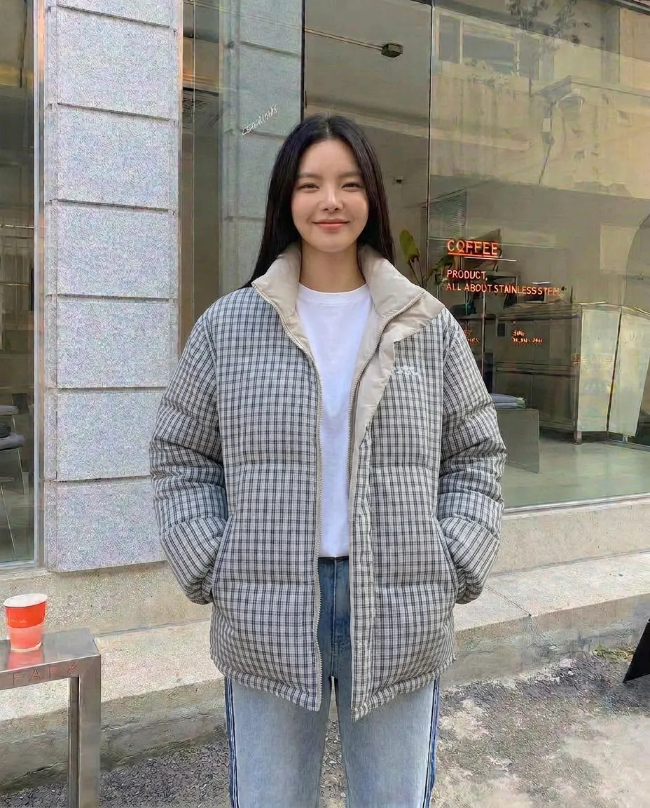 เช่าเสื้อกันหนาว หญิง รุ่น GINGHAM สี เทา