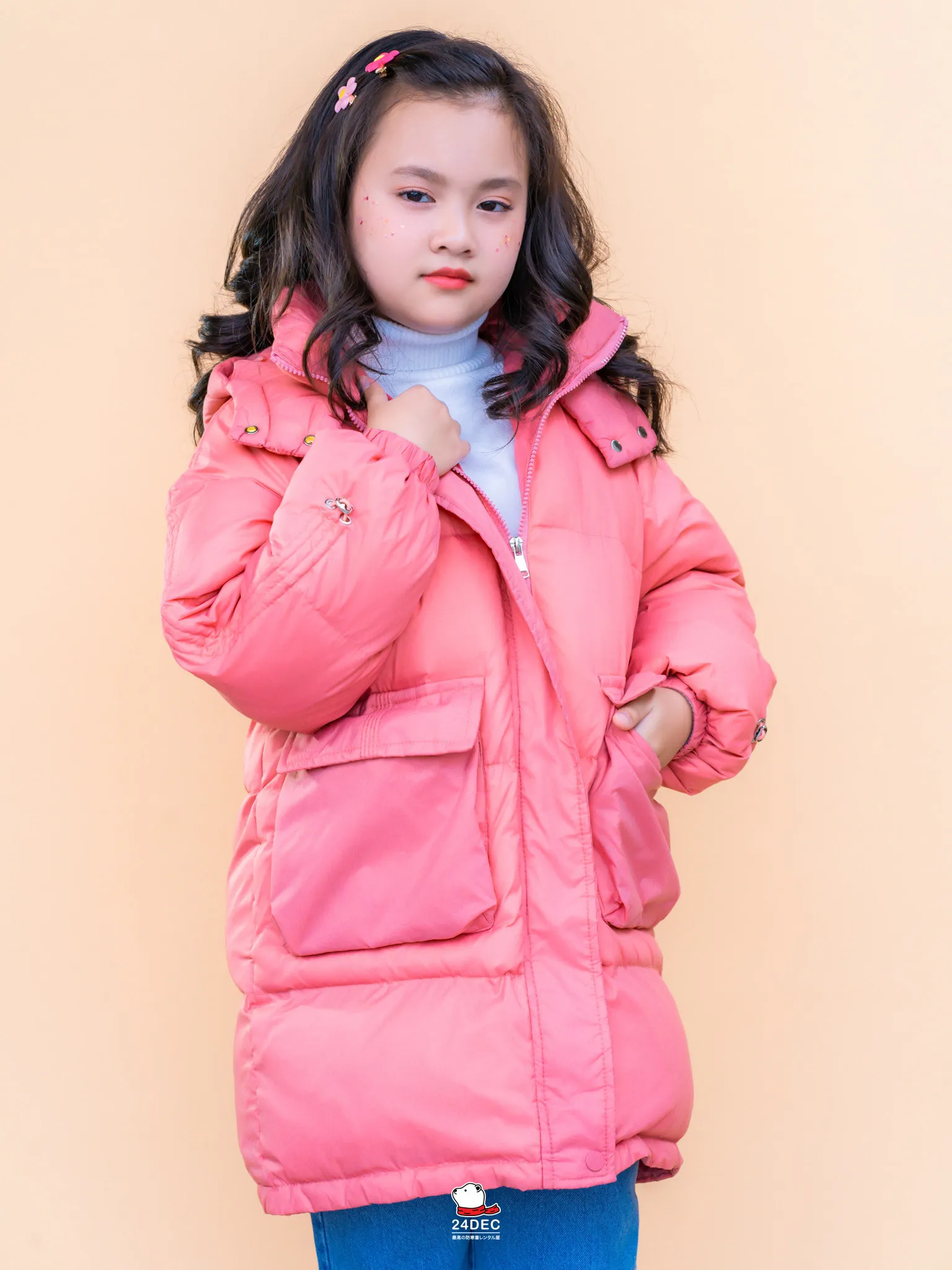 เช่าเสื้อกันหนาว เด็ก รุ่น HARAJUKU สี ชมพู
