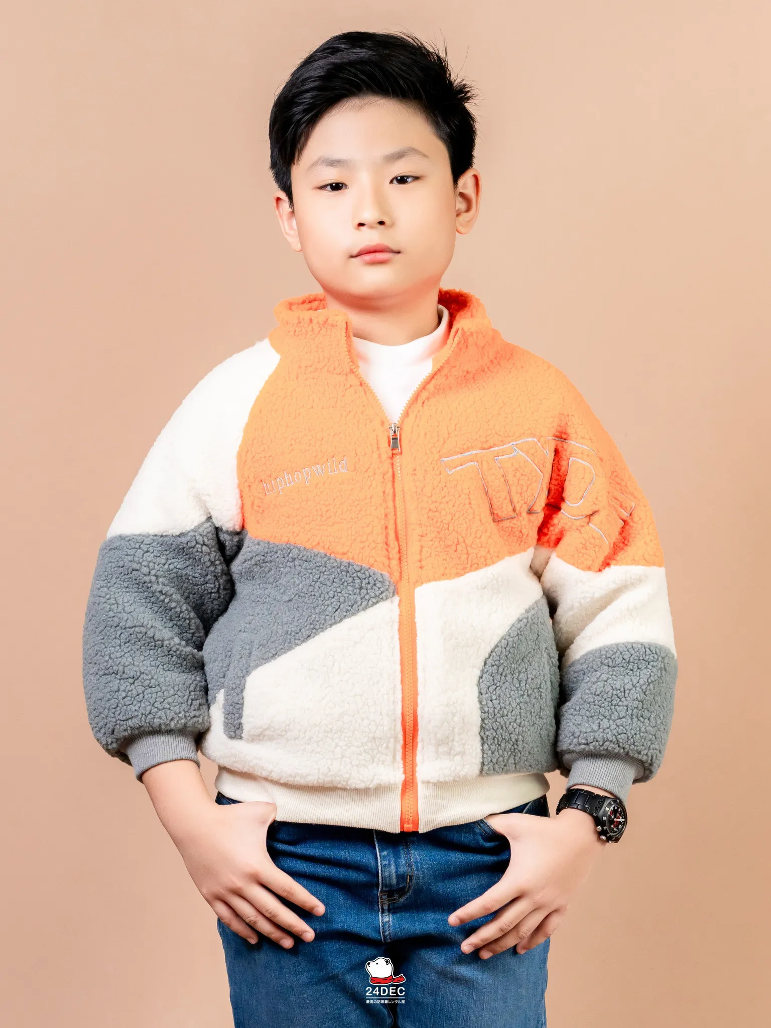 เช่าเสื้อแจ็คเก็ต เด็ก รุ่น TENGO สี ส้ม