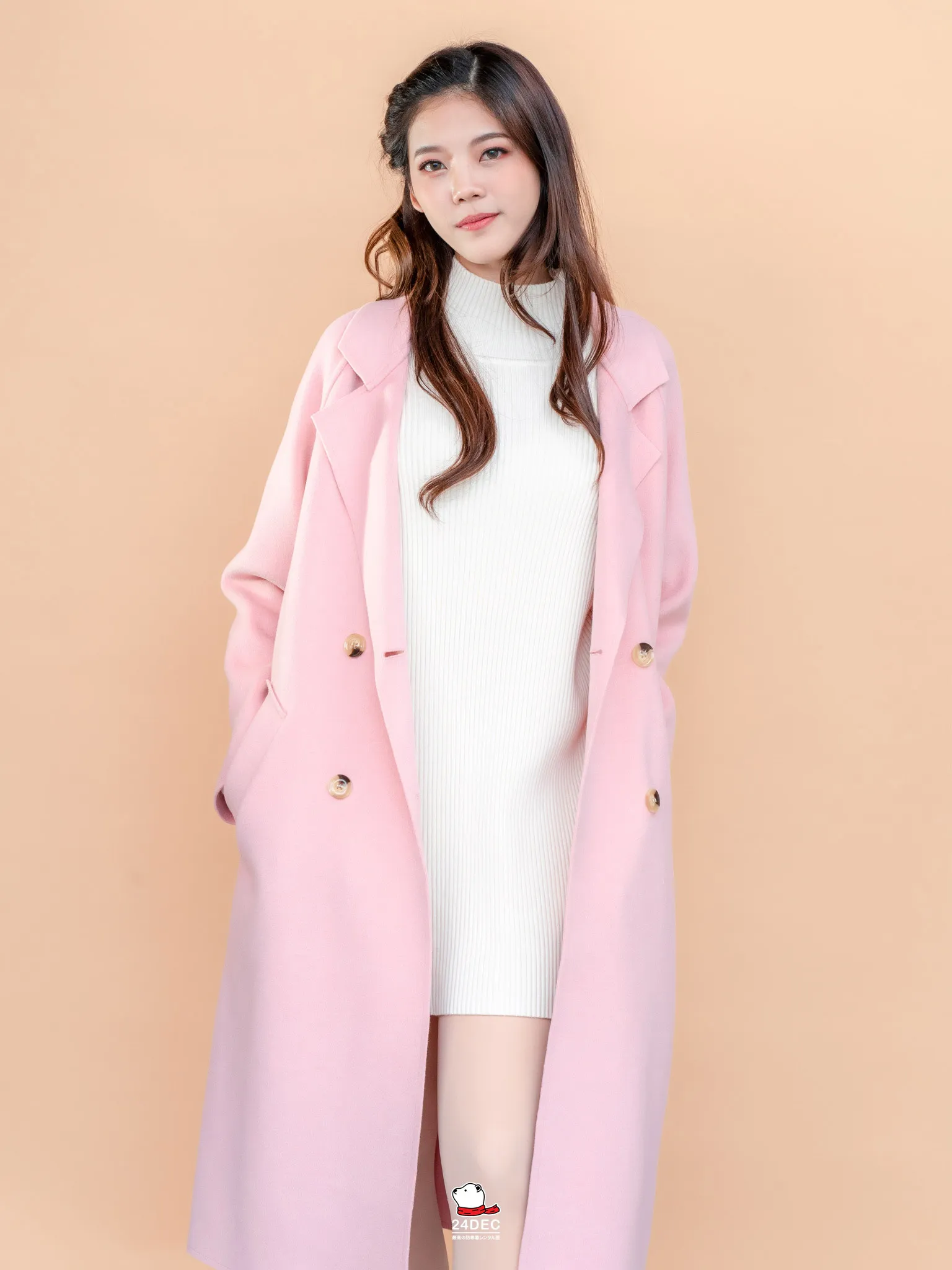 เช่าเสื้อโค้ท หญิง รุ่น LANA สี ชมพู