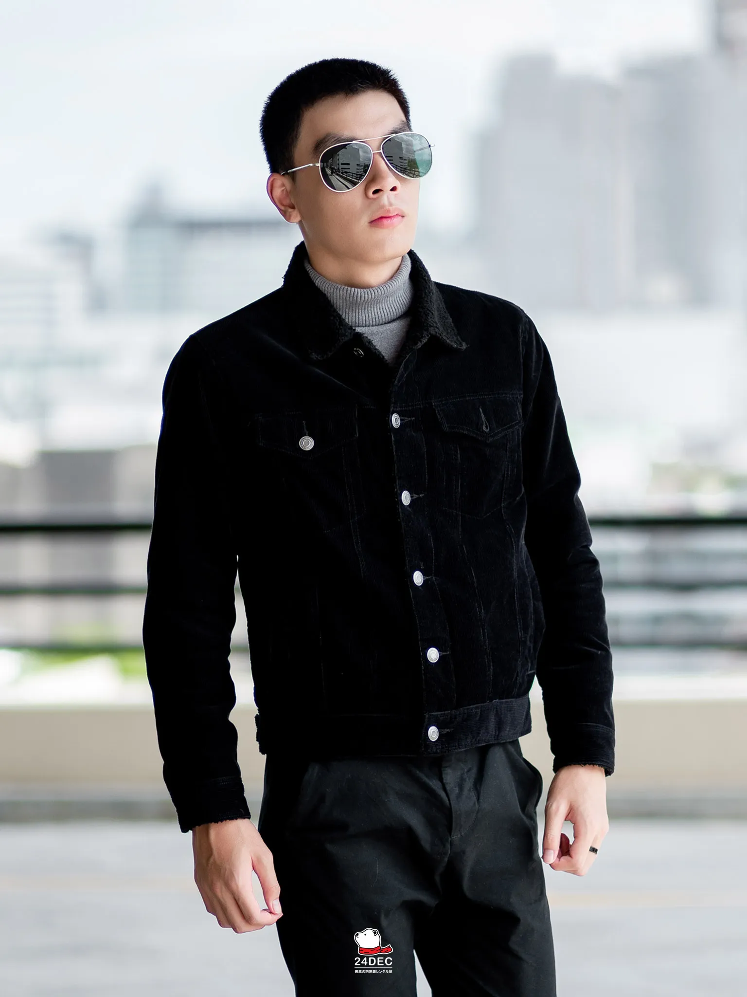 (*หยุดเช่า*) เช่าเสื้อแจ็คเก็ต ชาย รุ่น BRAZIL สี ดำ