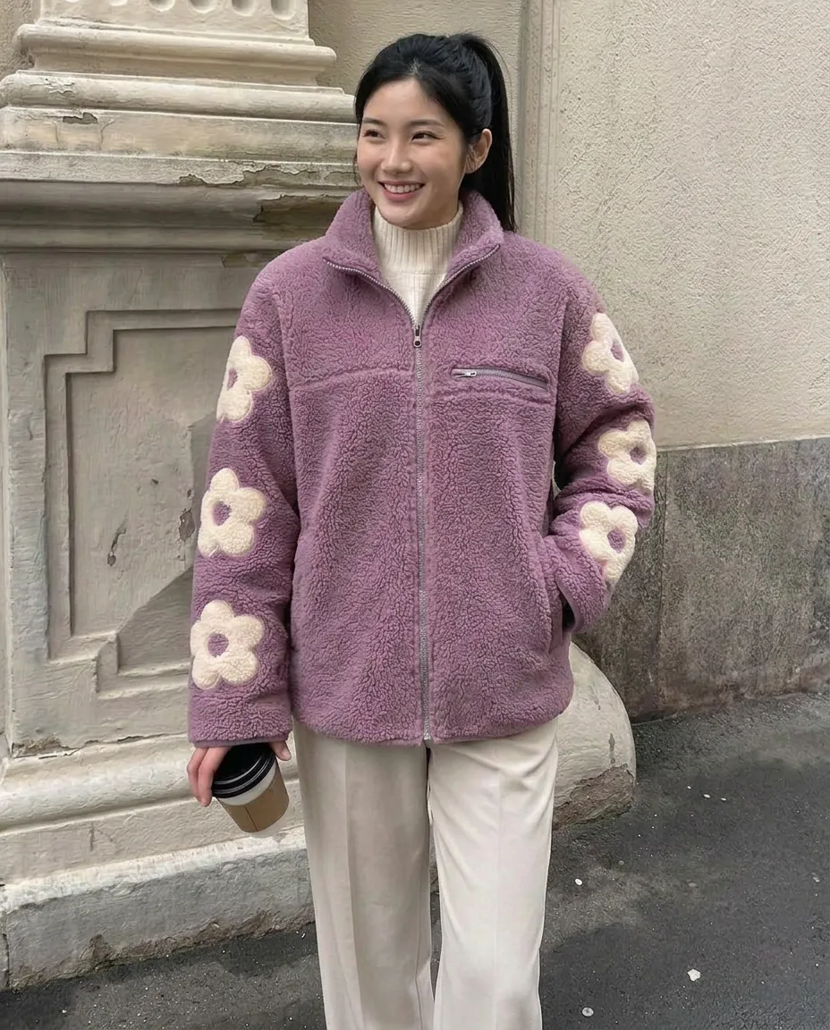 เช่าเสื้อแจ็คเก็ต หญิง รุ่น PLUMMY สี ม่วง