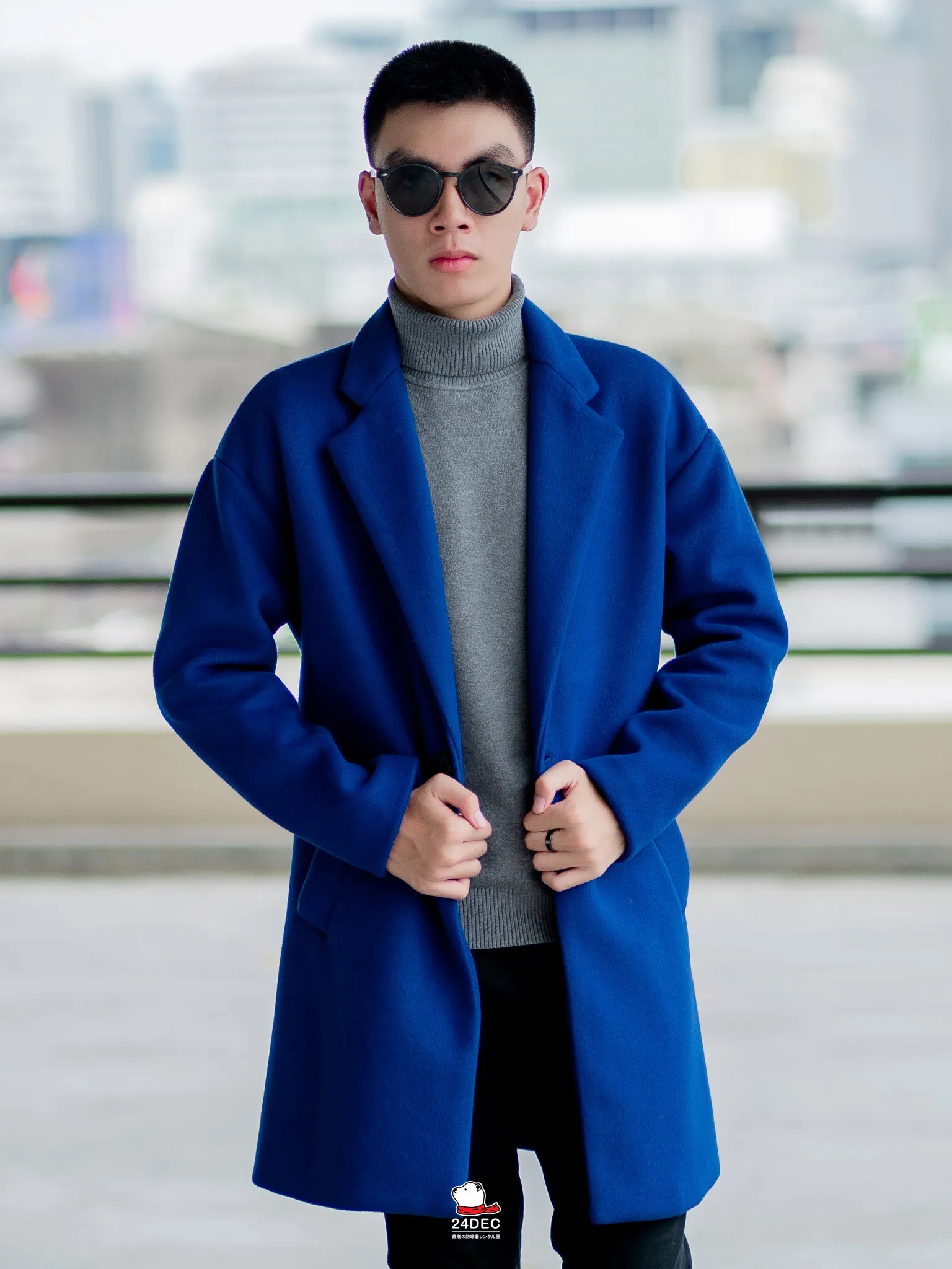 (*หยุดเช่า*) เช่าเสื้อโค้ท ชาย รุ่น ZINC สี น้ำเงิน
