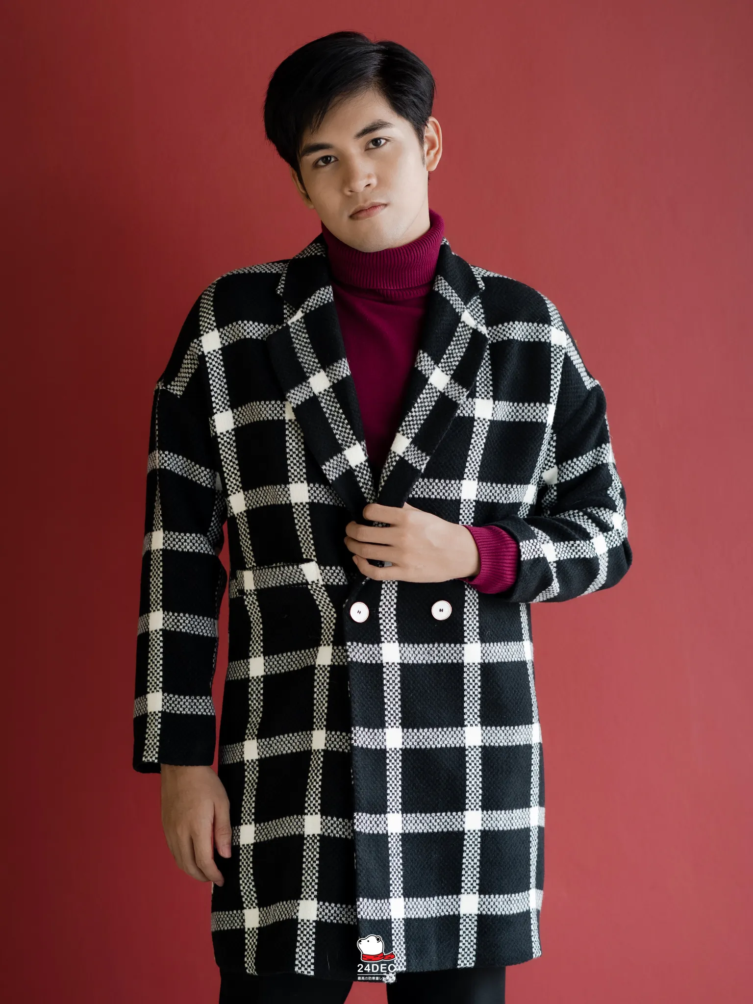 (*หยุดเช่า*) เช่าเสื้อโค้ท ชาย รุ่น DOMINIC สี ดำ