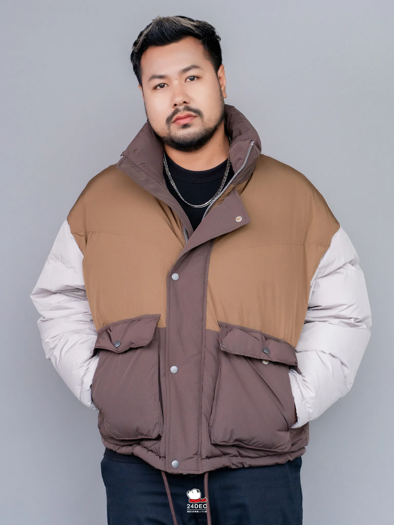 เช่าเสื้อกันหนาว ชาย รุ่น ROASTERS สี น้ำตาล