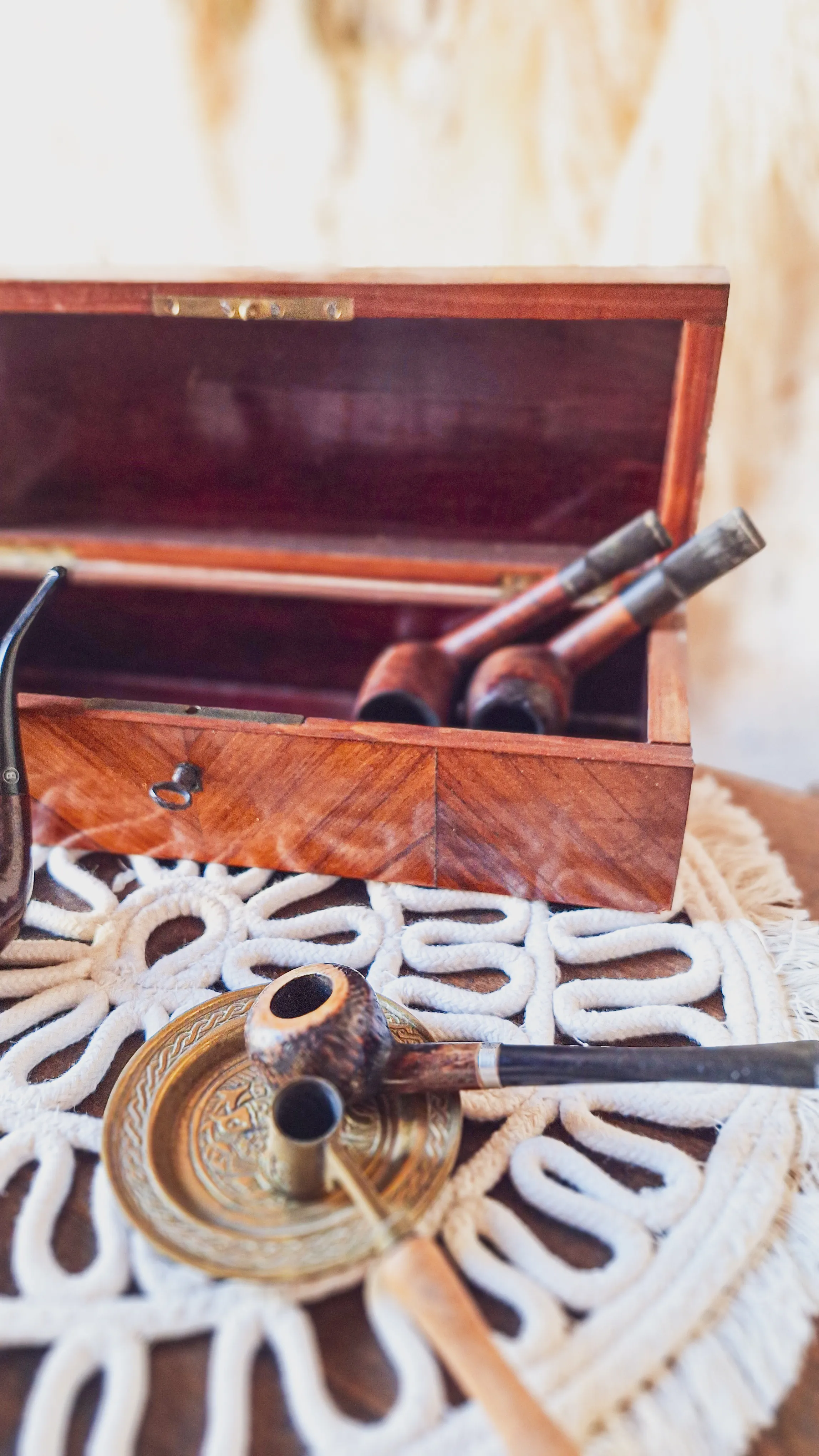 Coffret pipes en bois