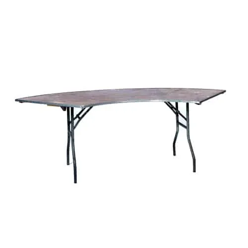 Curved Serpentine Table White
