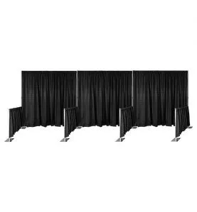 Pipe & Drape Tradeshow Booth Pkg - Black