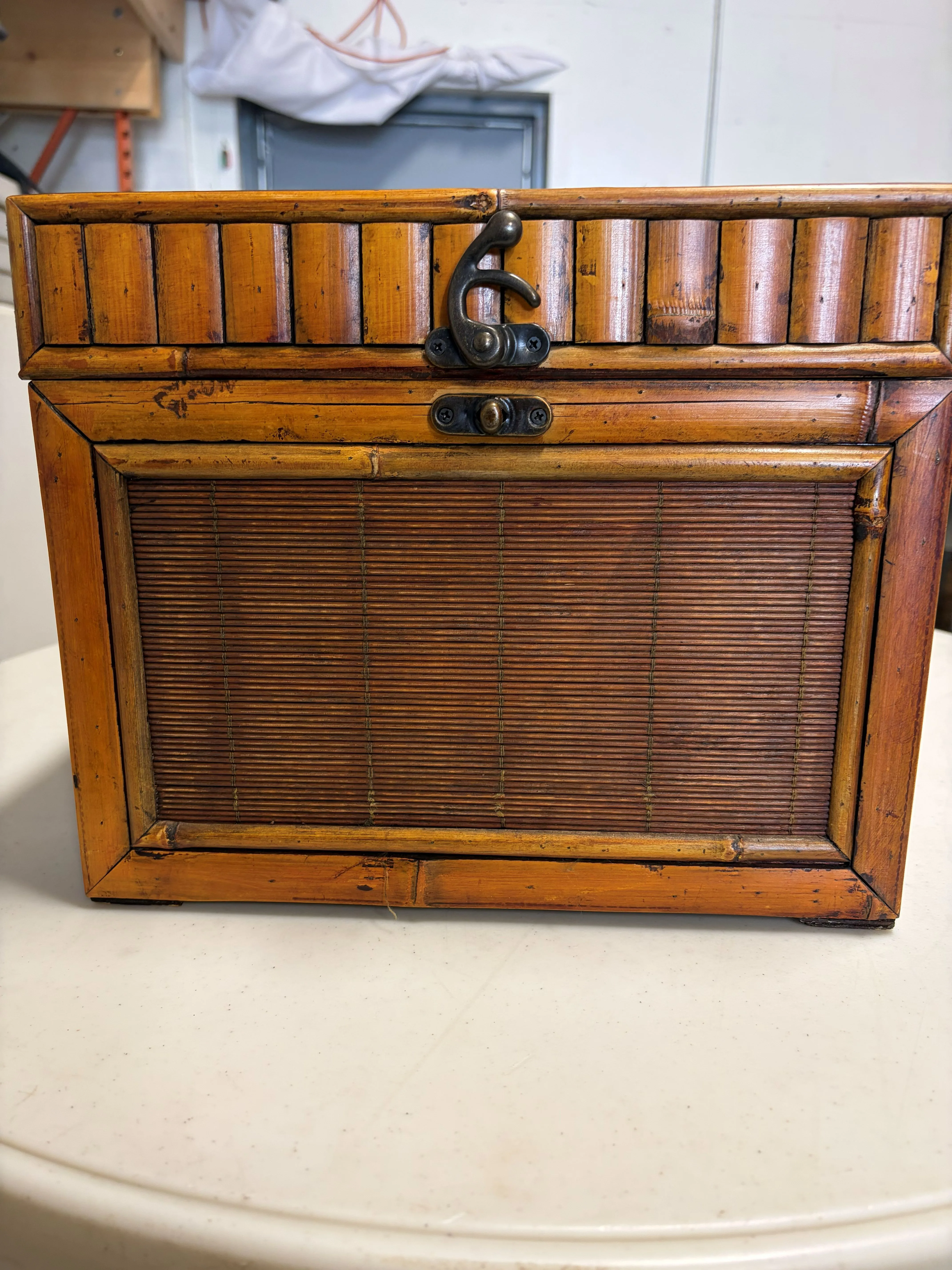Vintage Wooden Card Box