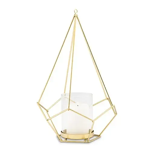 Votive Candle Holder - Gold Geo
