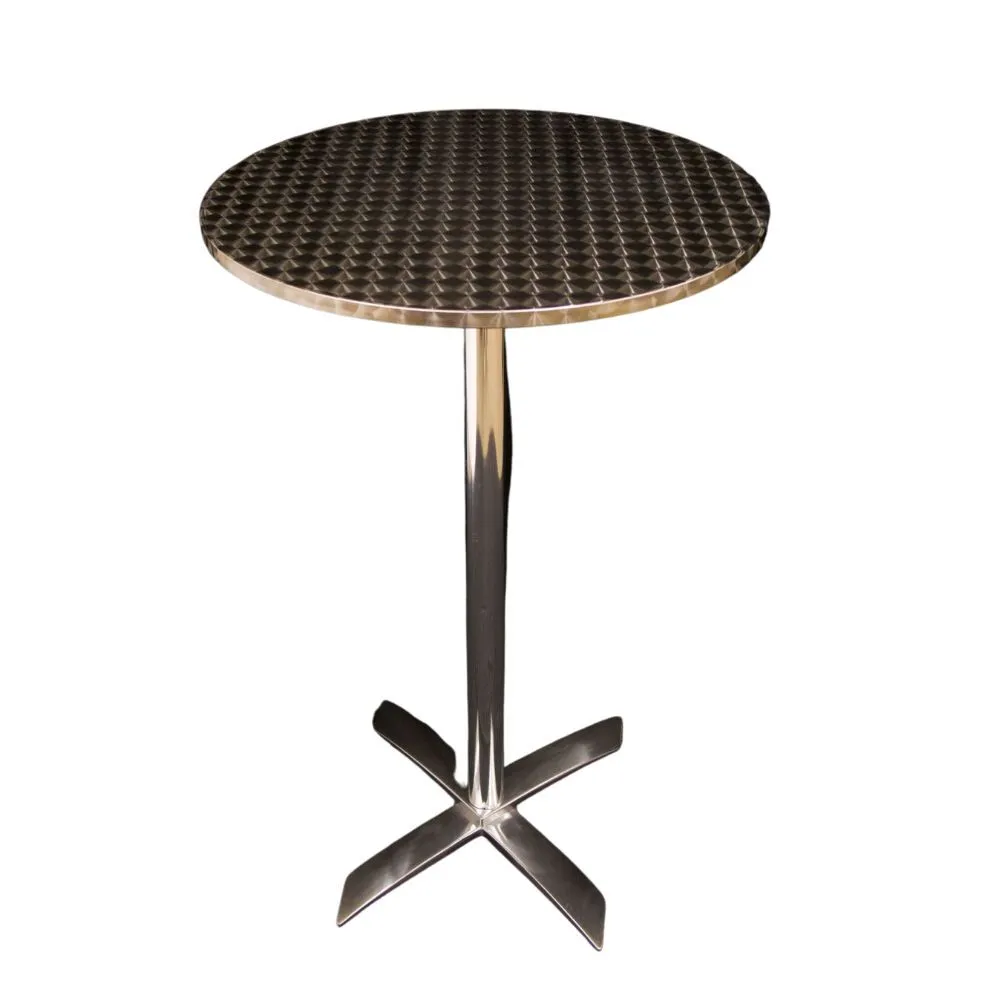 Pub Table - Chrome Swirl