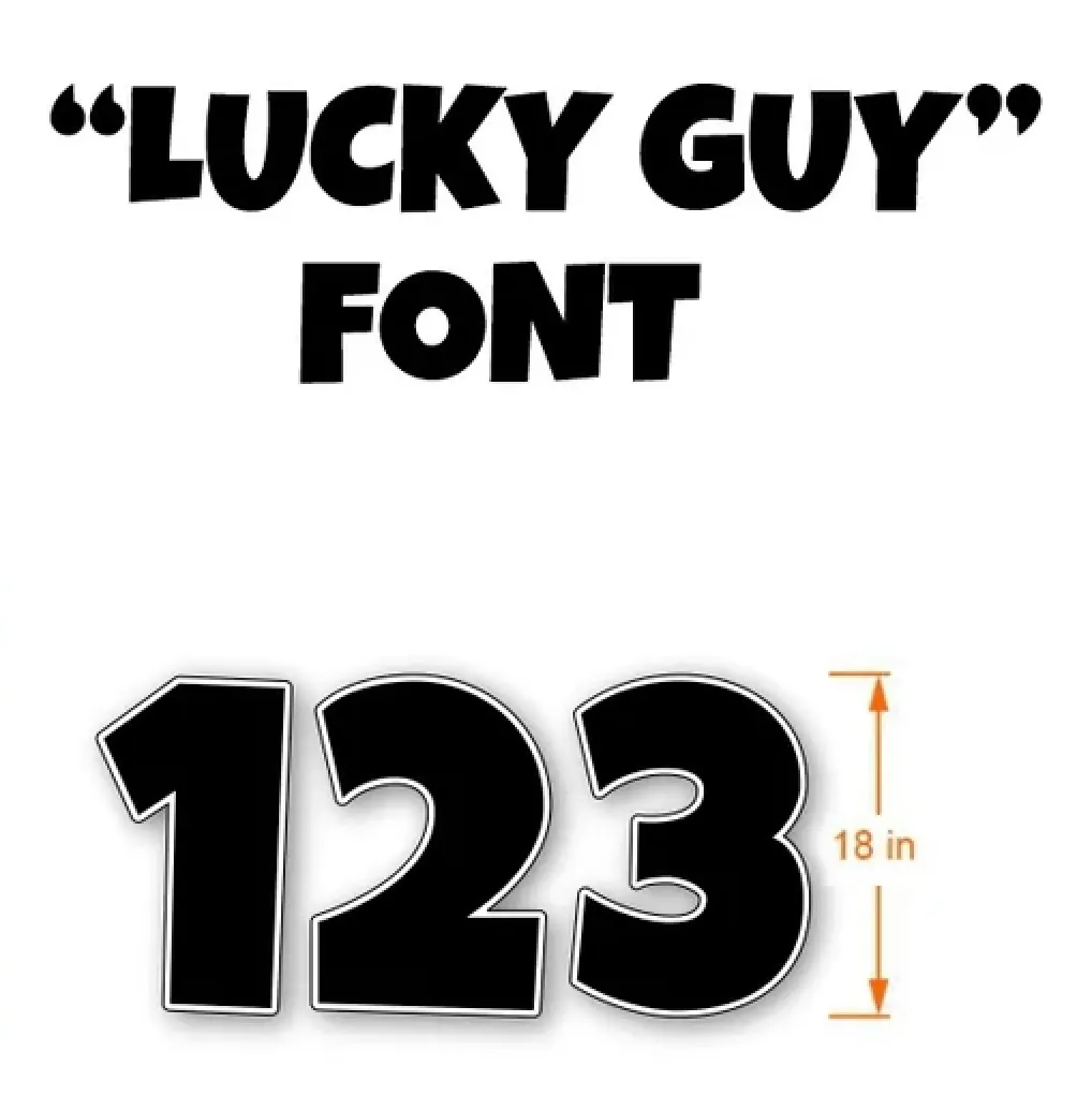 Black Number & Suffix Lawn Signs (18")