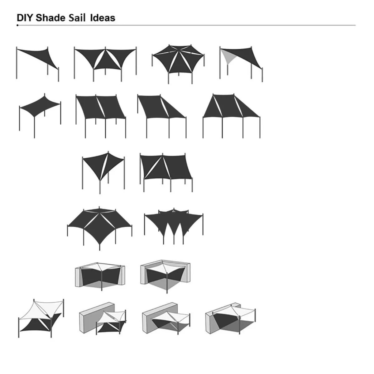 Shade Sail - Tent Add-On - light green, 20x16', Quadrilateral