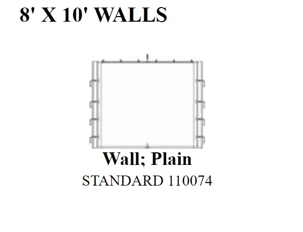 Tent Wall - Plain White 10'