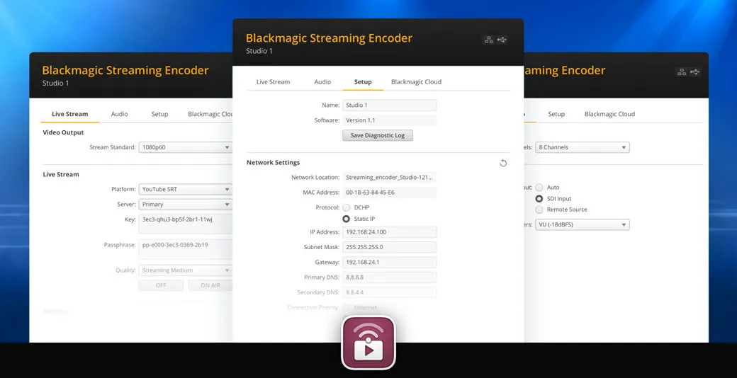 Blackmagic Web Presenter 4k (backup encoder)