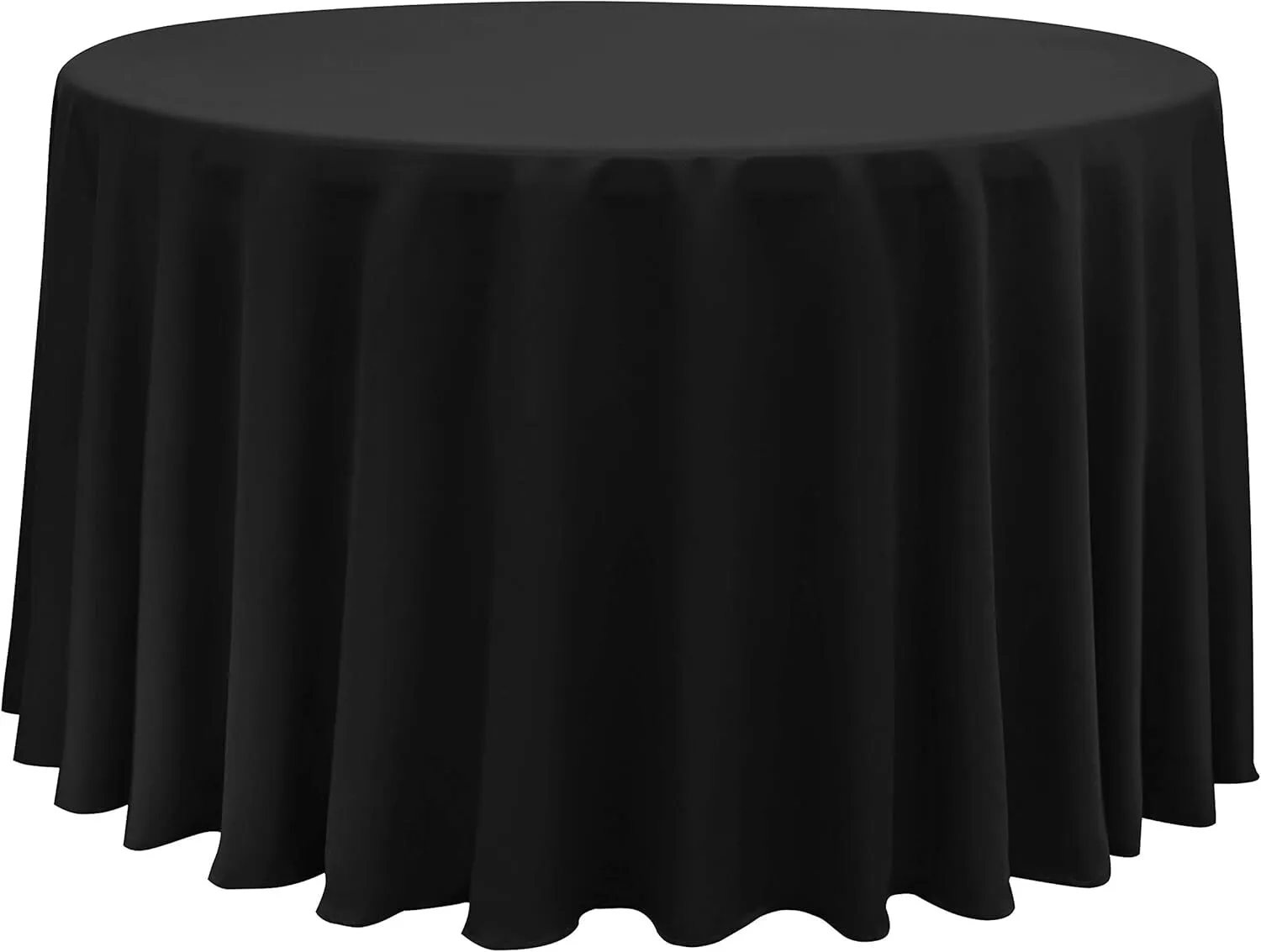 Nappe ronde unie noire