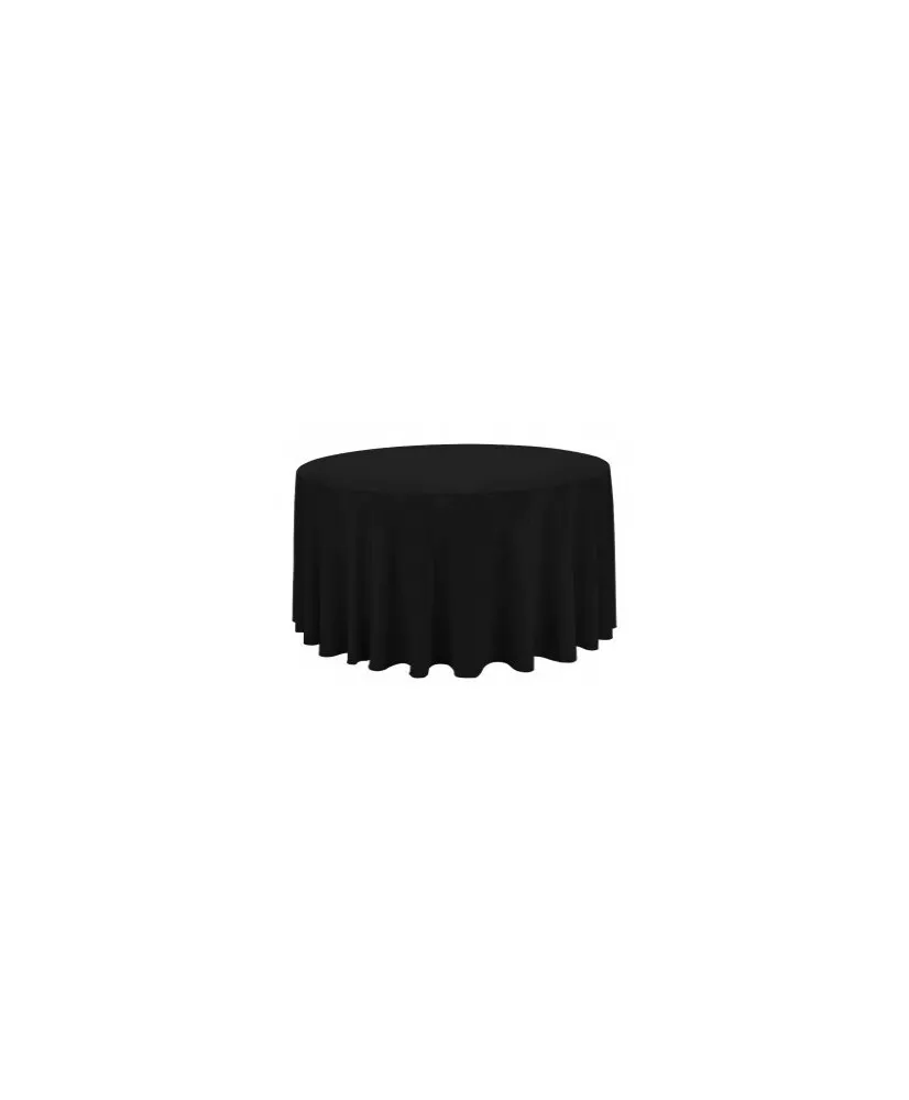 Nappe ronde unie noire
