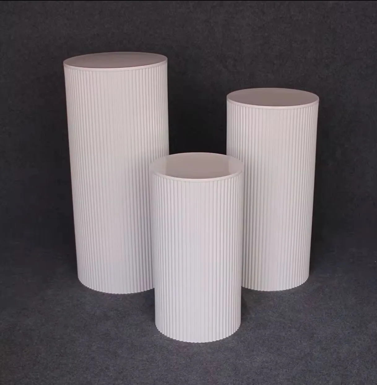 Kit 3 colonnes striées – Blanche