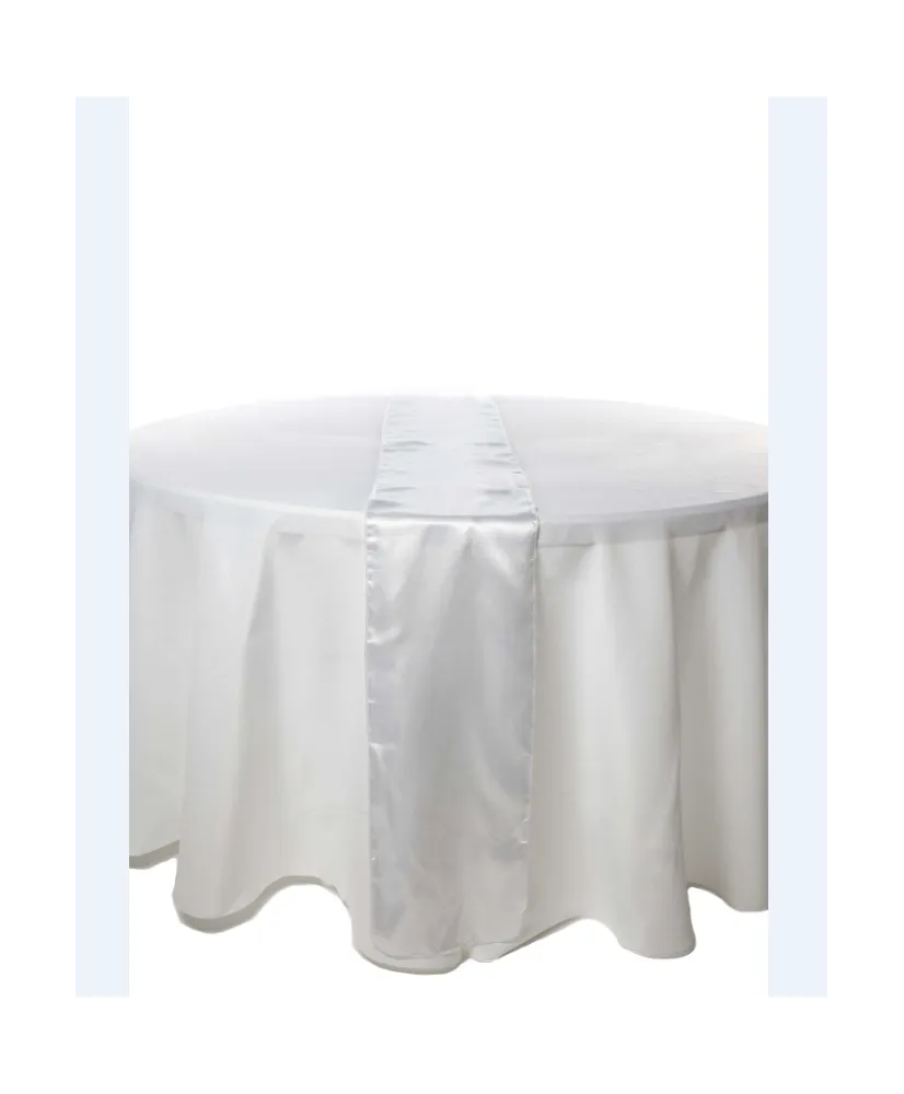 Chemin de table blanc satin