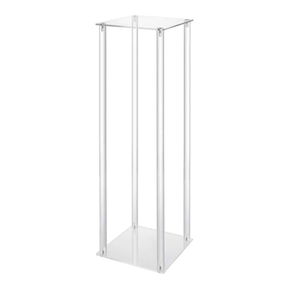 Colonne Centre de Table Transparent – Support Plexiglas 80 cm